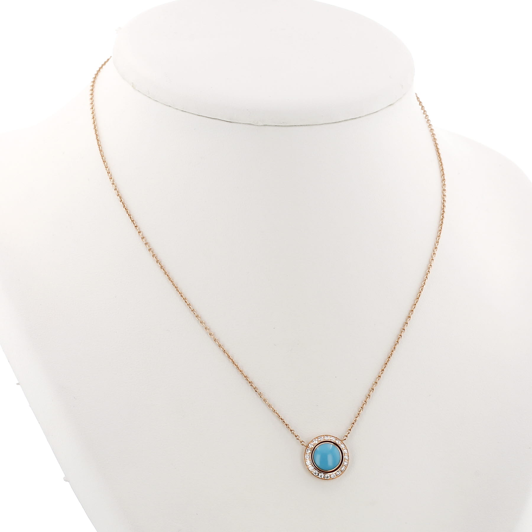 Collier Piaget Possession en or rose, diamants et turquoise