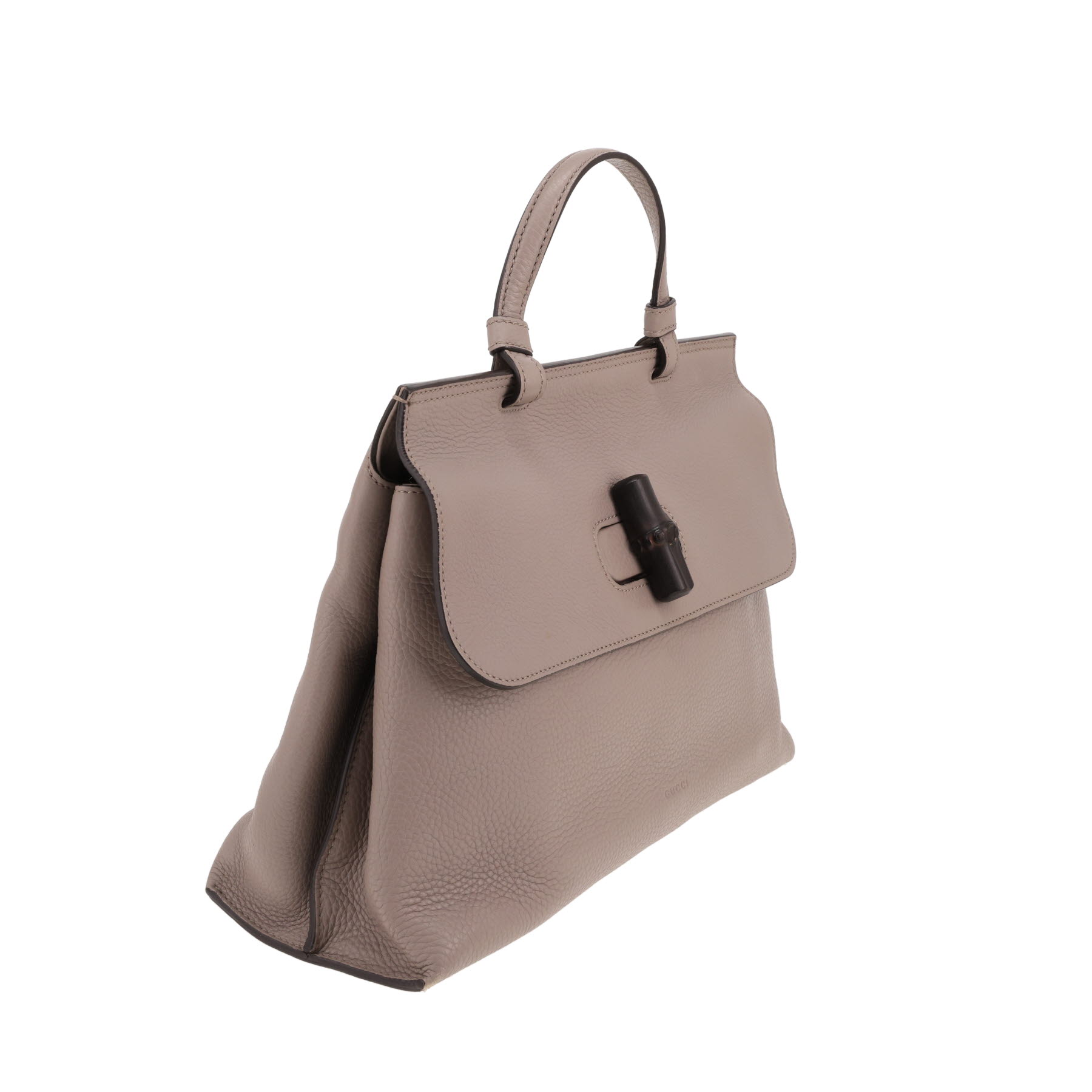 Gucci  Bamboo Daily handbag  in grey grained leather