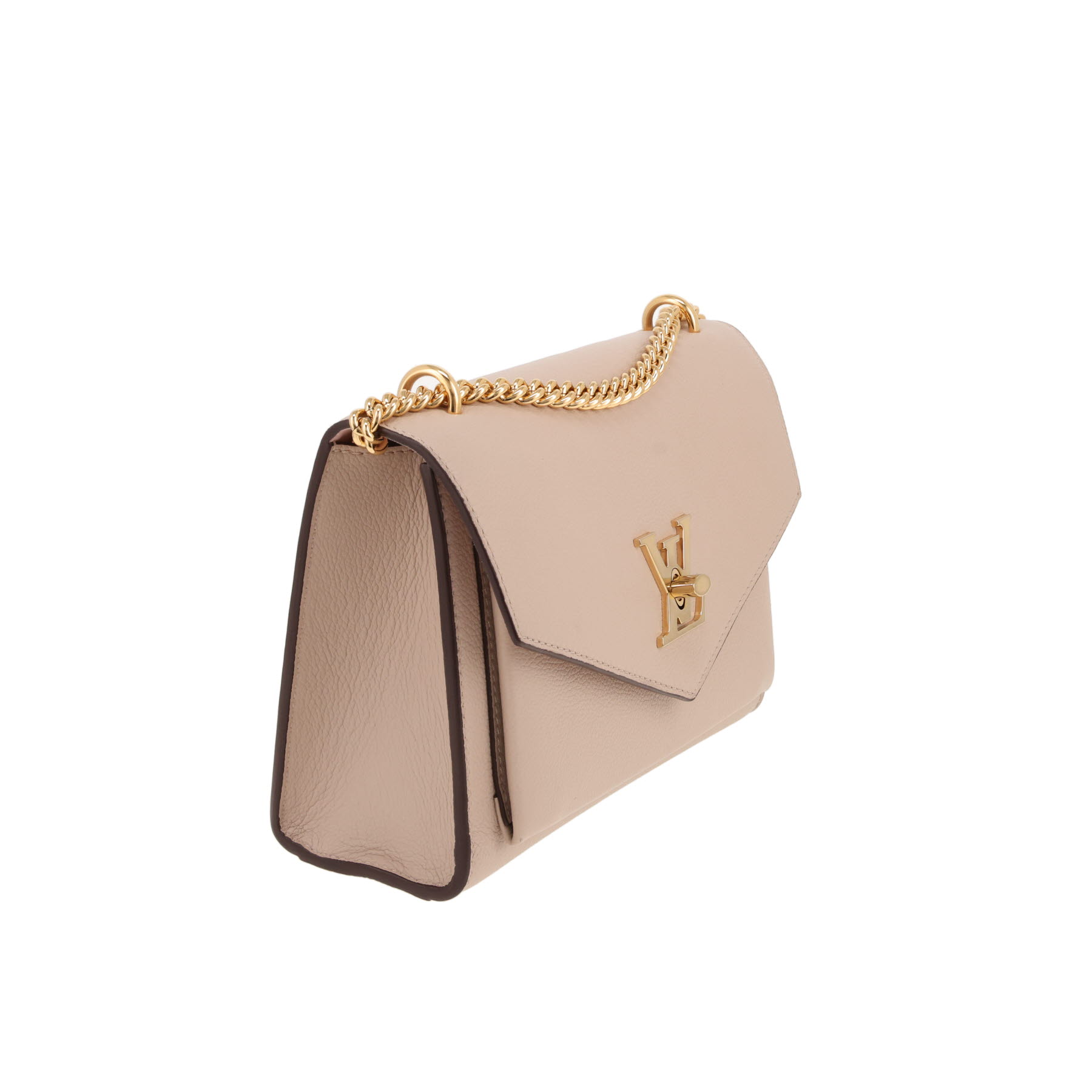Borsa Louis Vuitton  MyLockme BB in pelle martellata beige