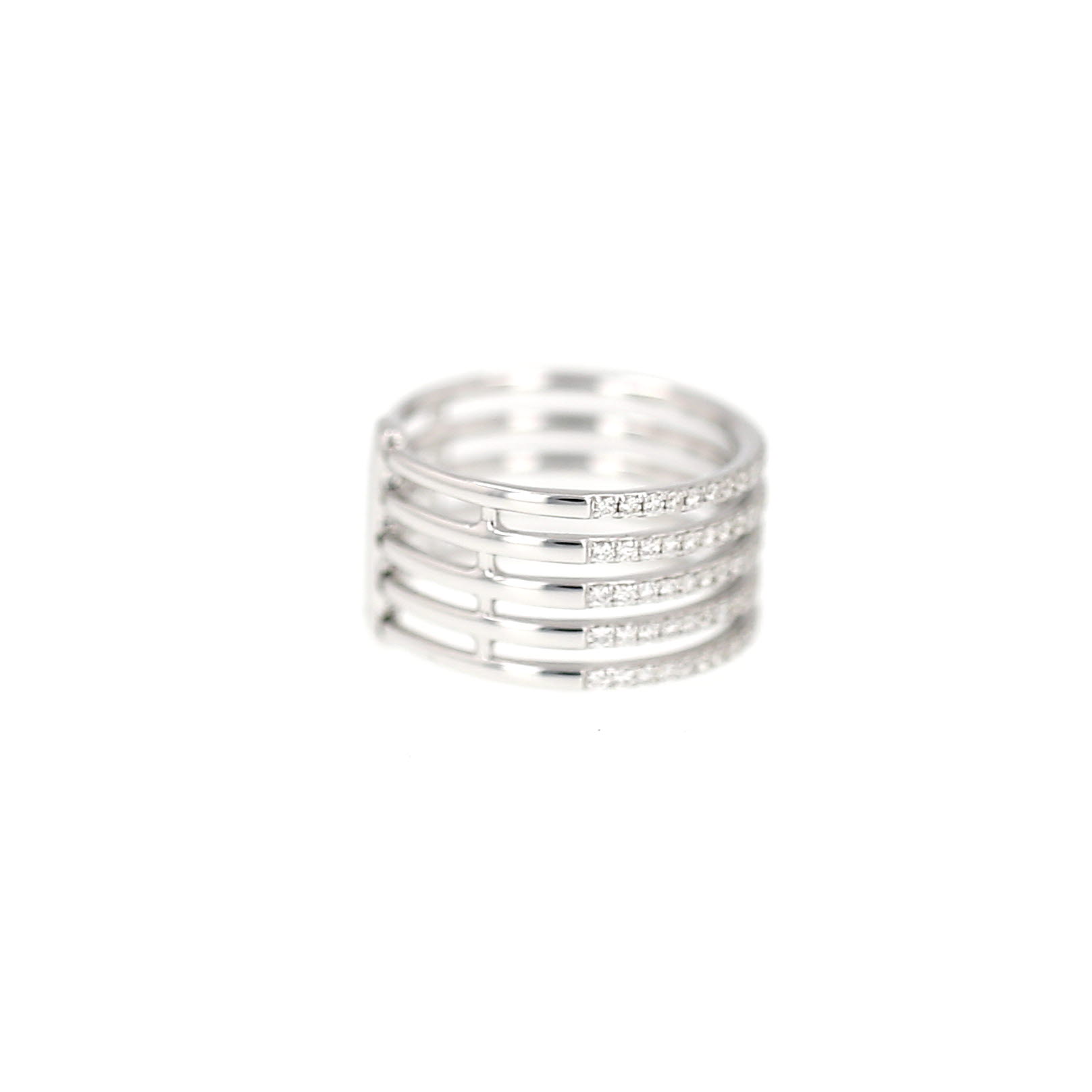 Bague bandeau Messika Gatsby en or blanc et diamants