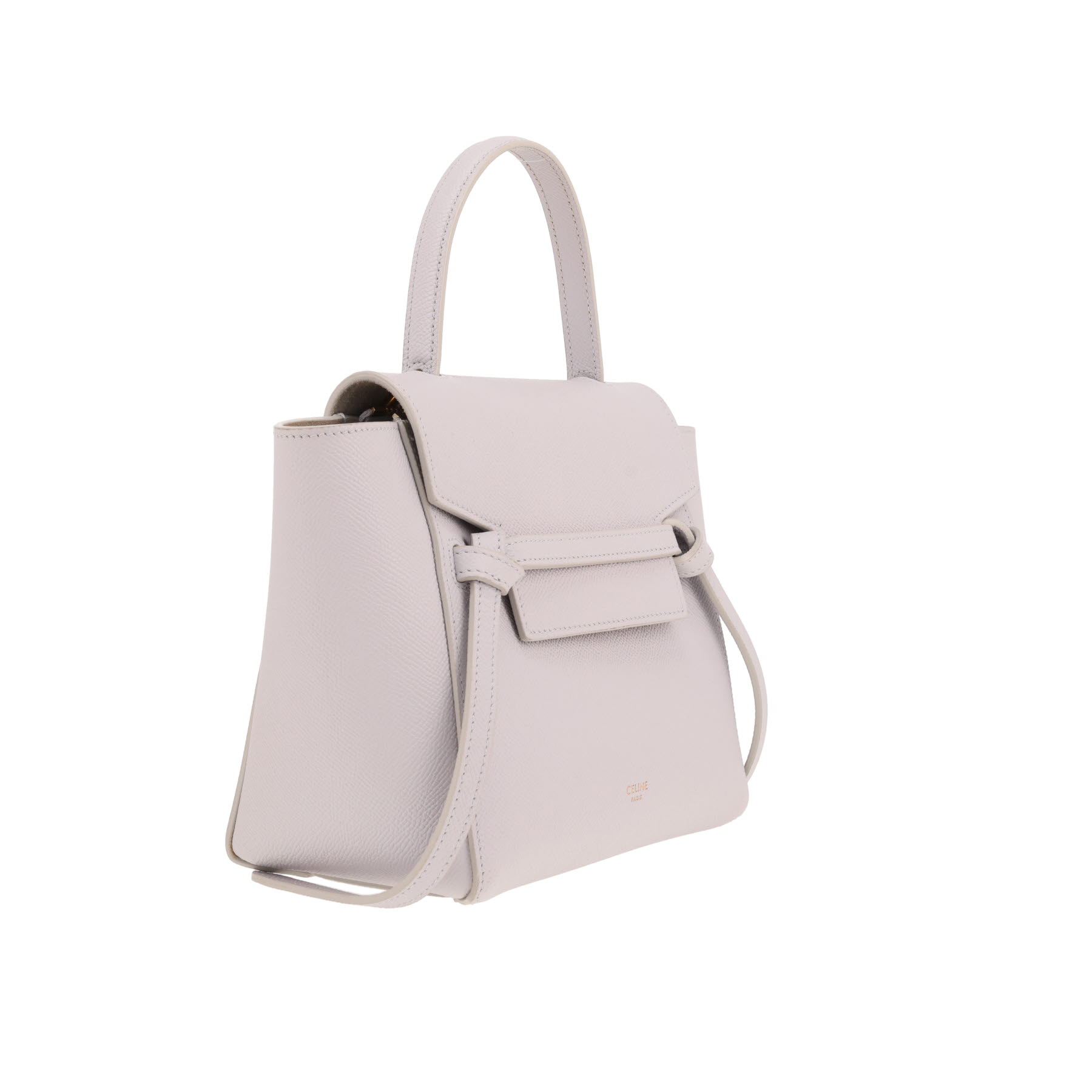 Borsa a tracolla Celine Belt Nano in pelle martellata blu