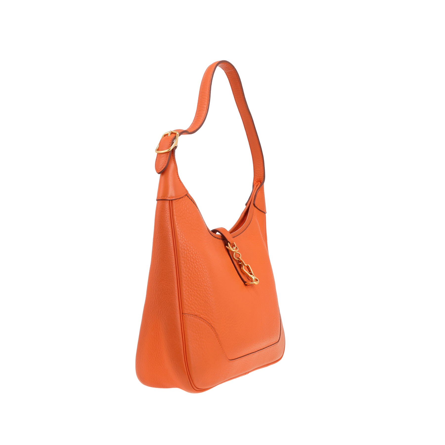Bolso de mano Hermès «Trim» de piel Togo Orange