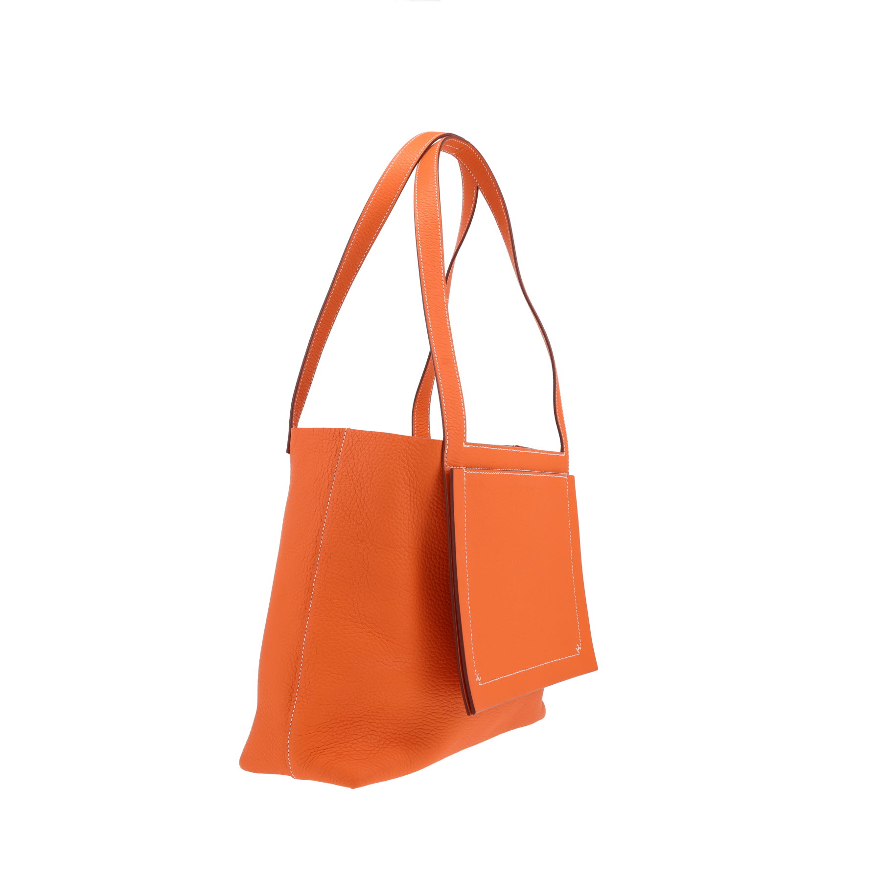 Hermès tote bag  Cabasellier small model  in Orange Togo leather