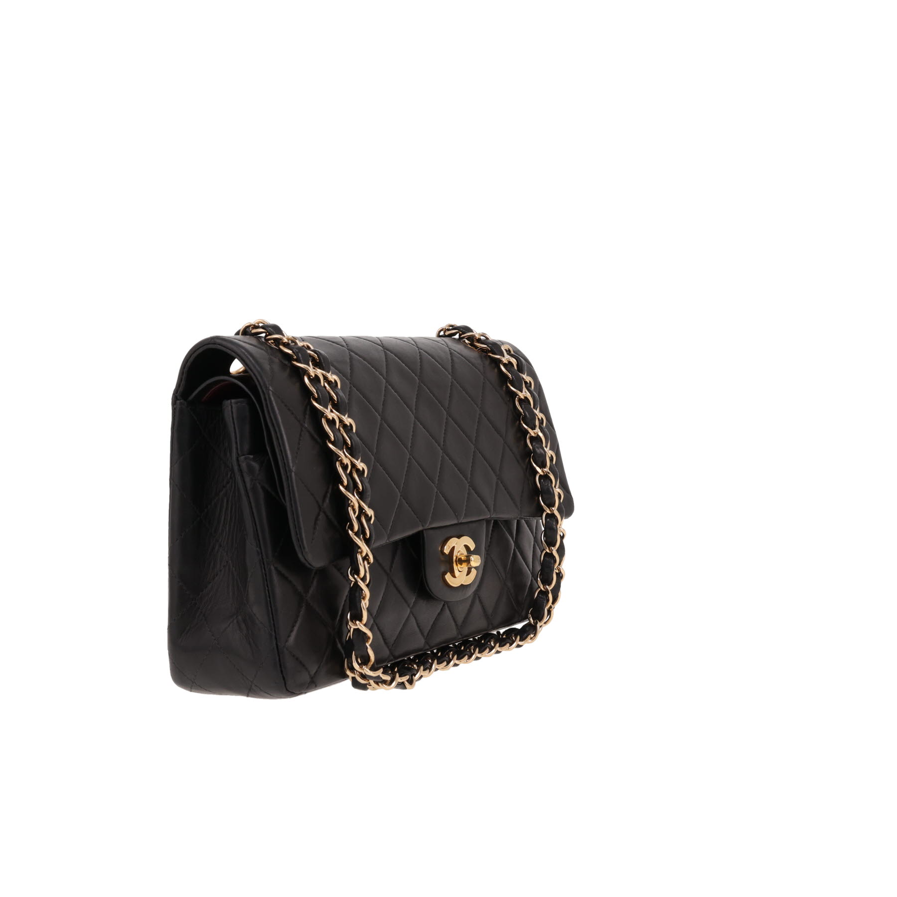 Sac à main Chanel   en cuir matelassé noir