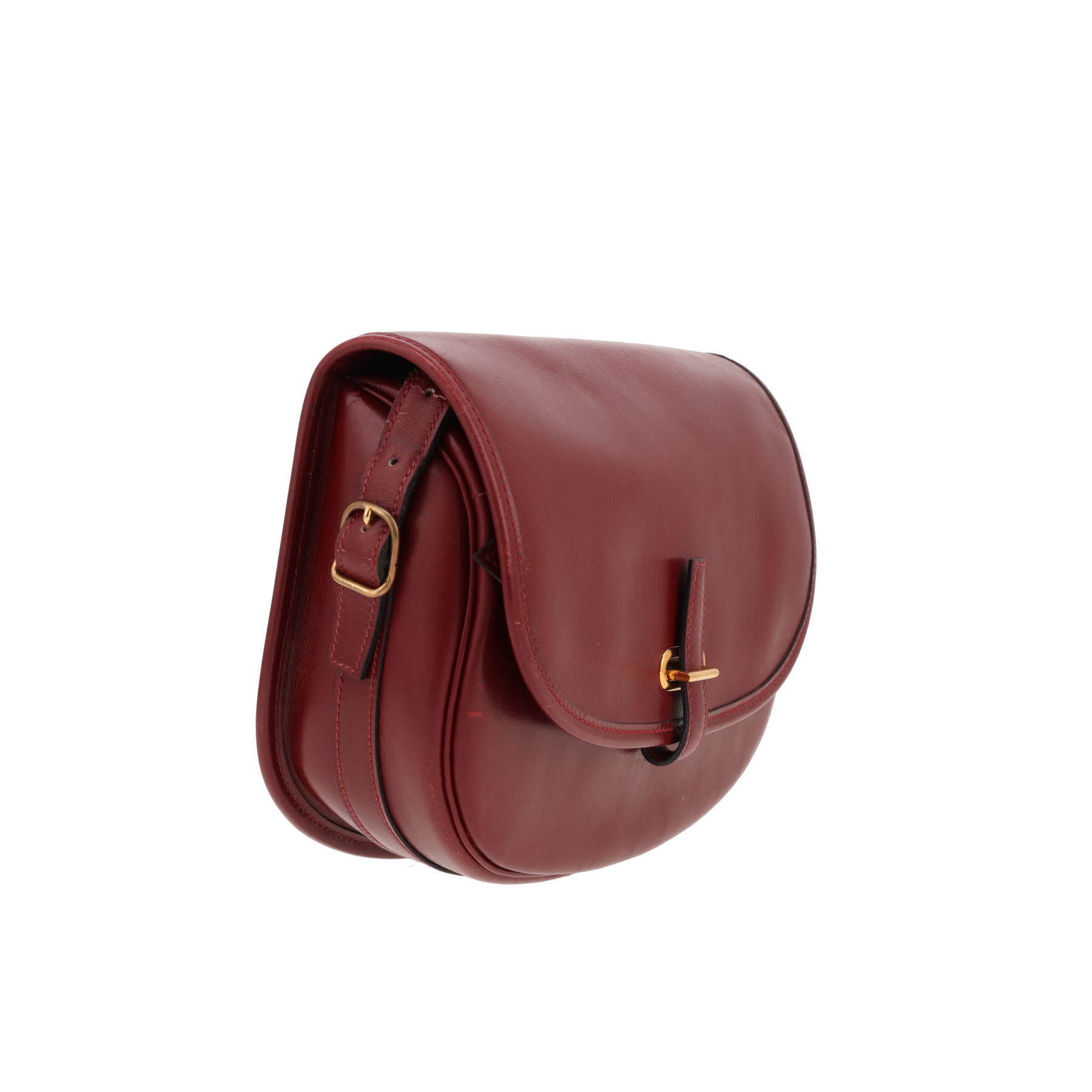 Bolso de mano Hermès «Balle De Golf» de piel box en color Bordeaux