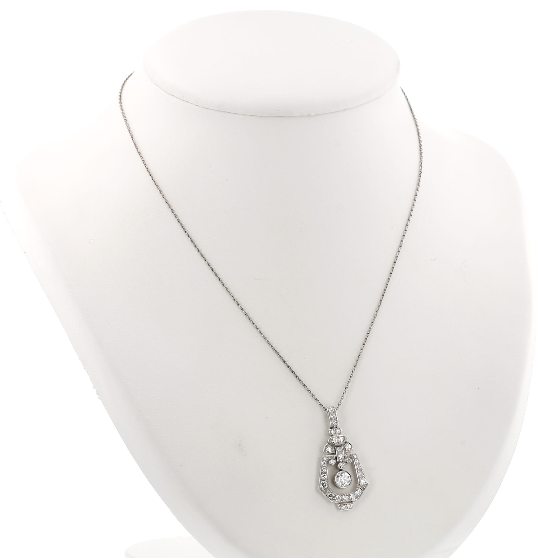 Collier années 30 Vintage en platine et diamants
