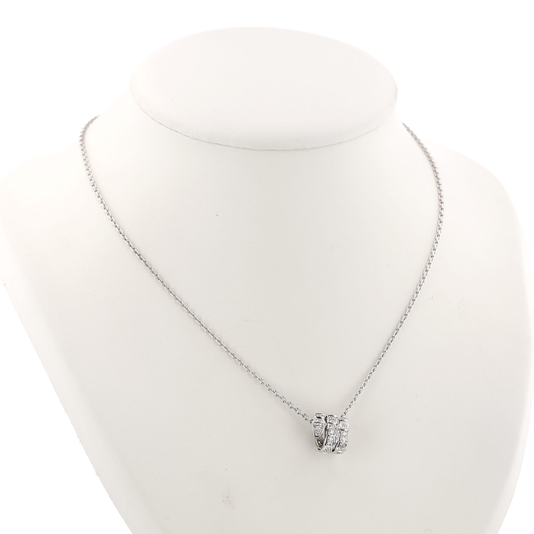 Bulgari Serpenti Viper necklace in white gold and diamonds