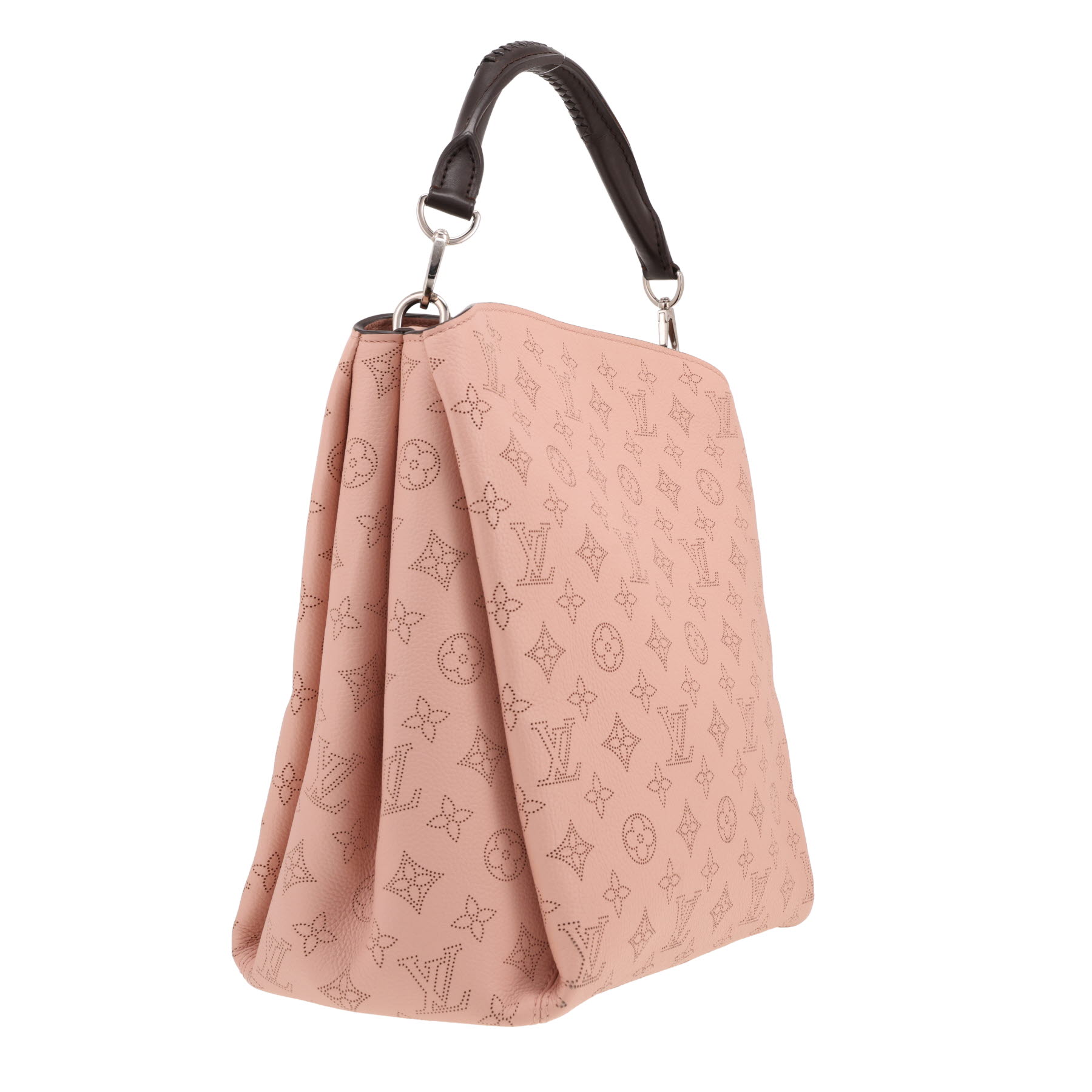 Bolso Louis Vuitton «Babylone» de piel Mahina rosa y piel Noir