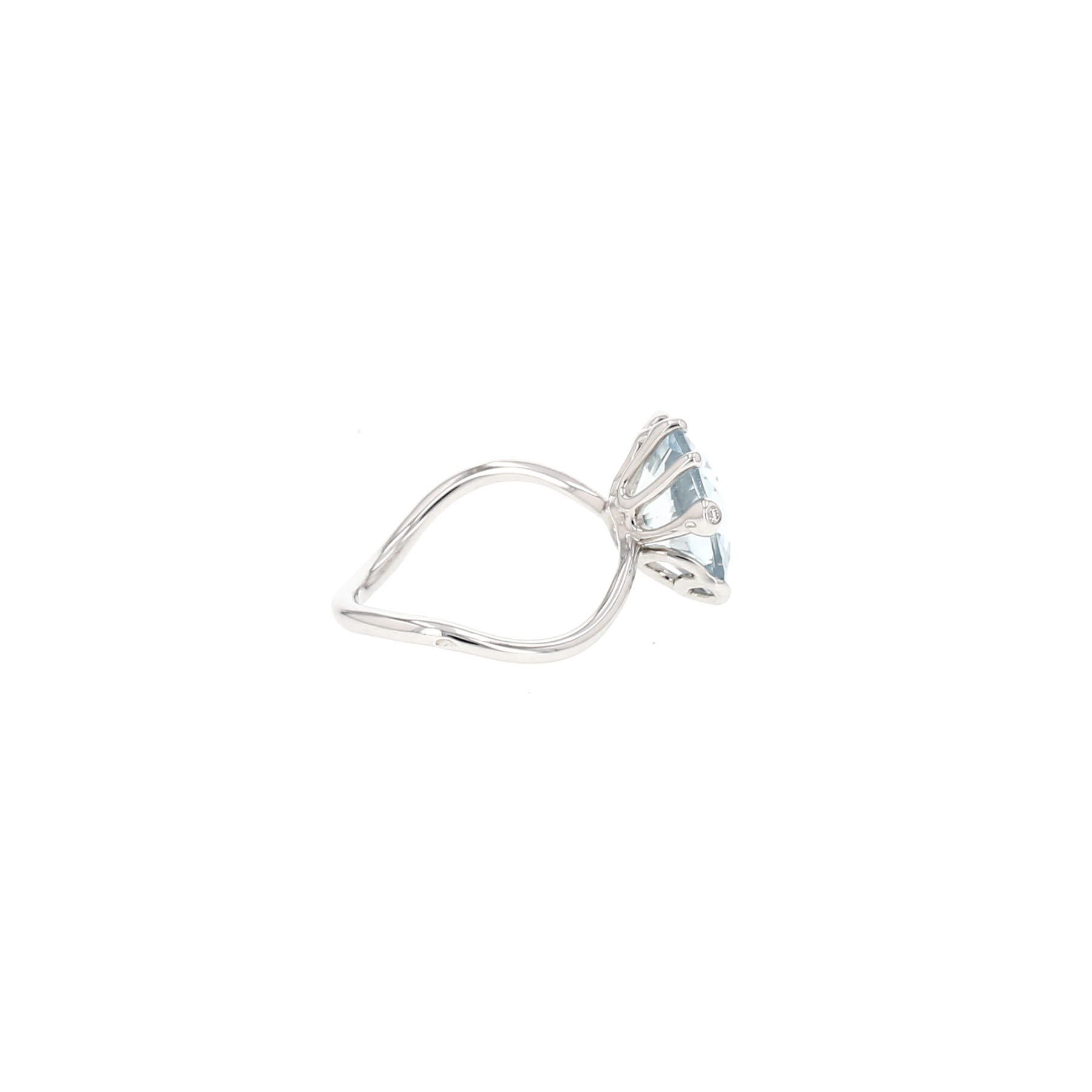 Anello Dior Oui in oro bianco, acquamarina e diamanti