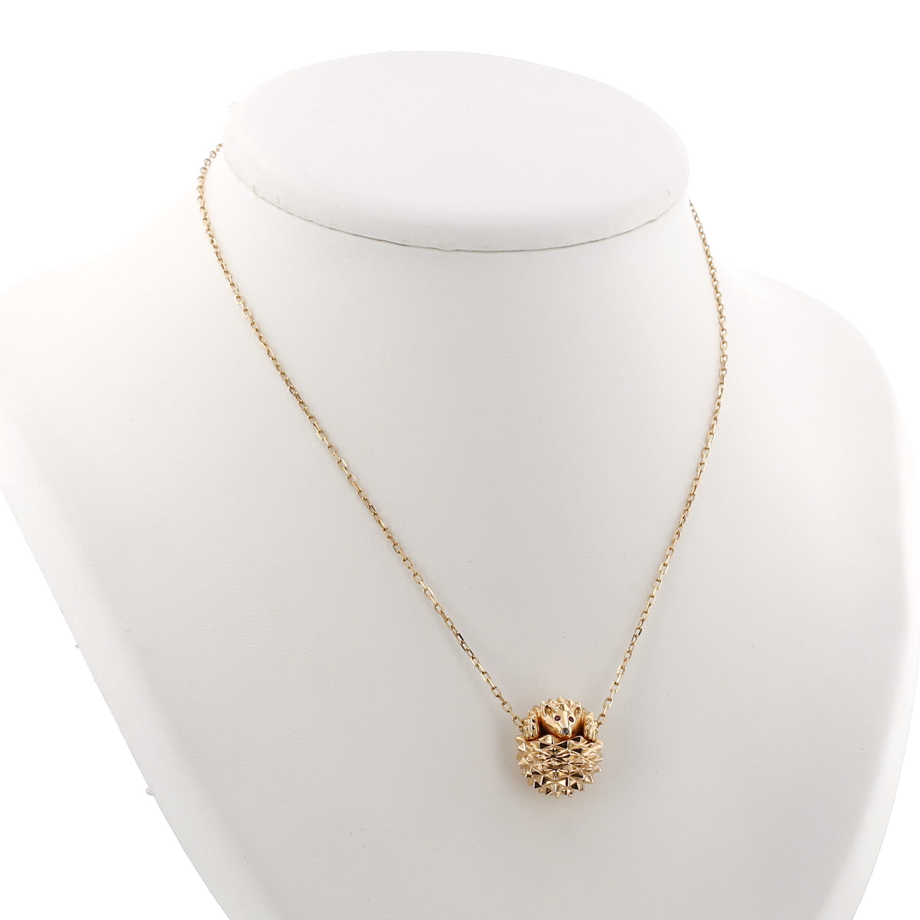 Boucheron ‘Hans the Hedgehog’ necklace in rose gold, rubies and black diamonds