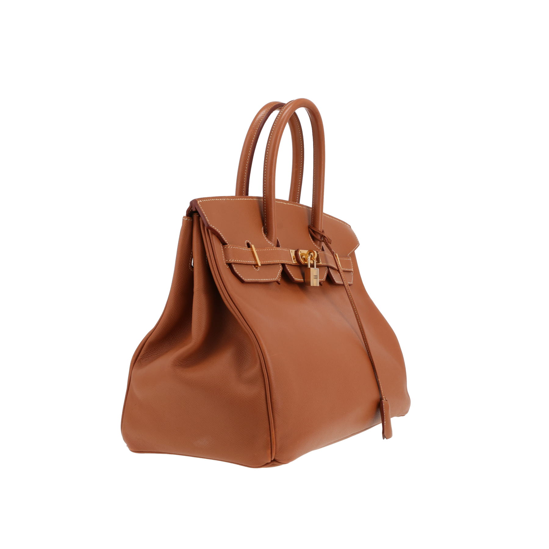 Hermès  Birkin 35 cm handbag  in gold Courchevel leather