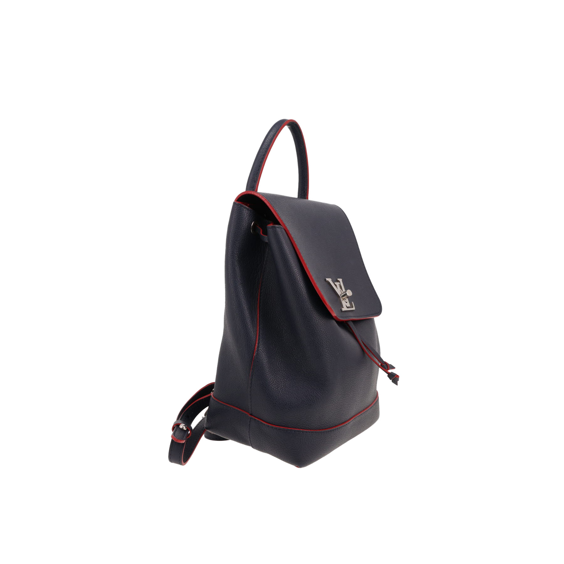 Sac à dos Louis Vuitton  Lockme Backpack en cuir grainé bleu-marine