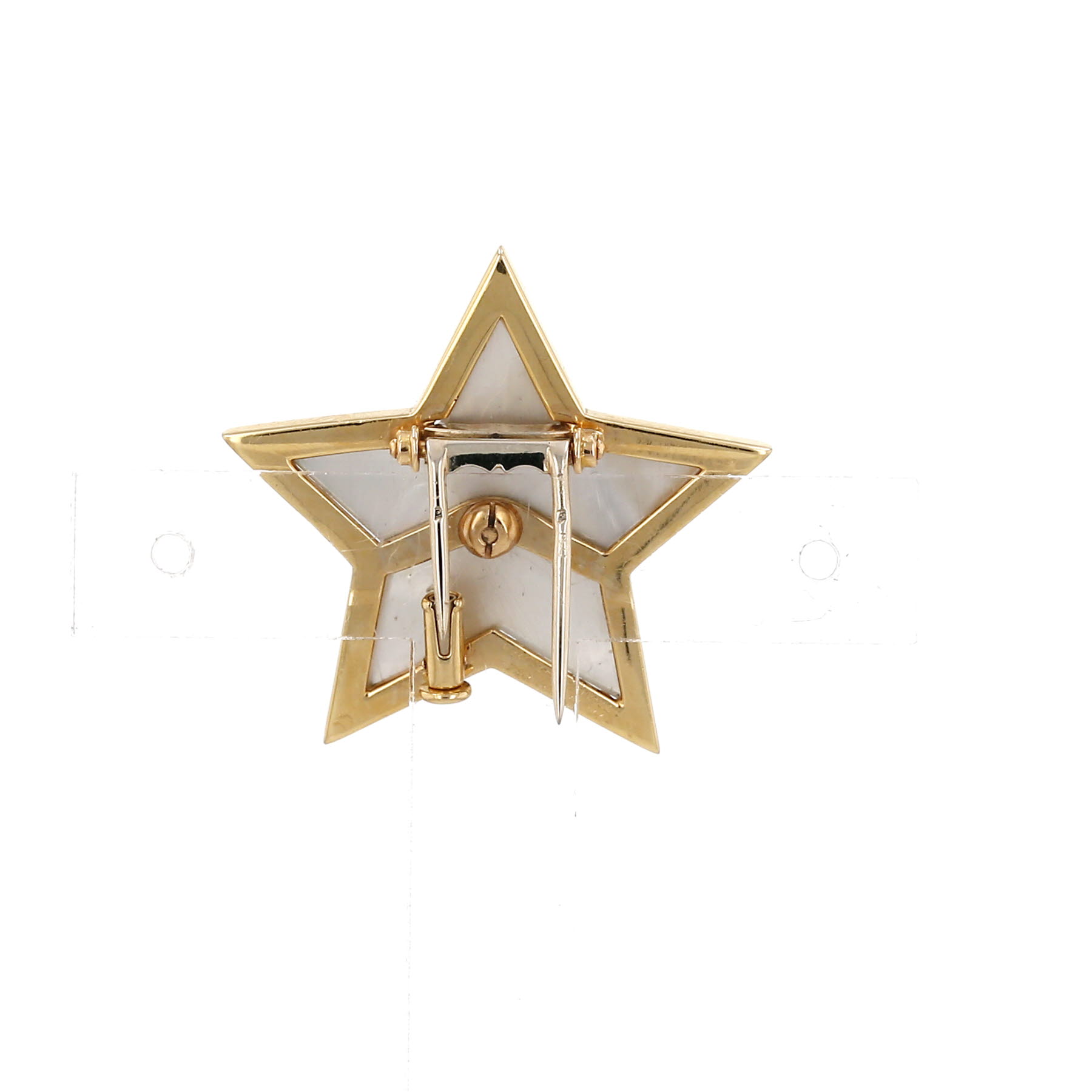 Broche Van Cleef & Arpels  en or jaune, nacre et diamants