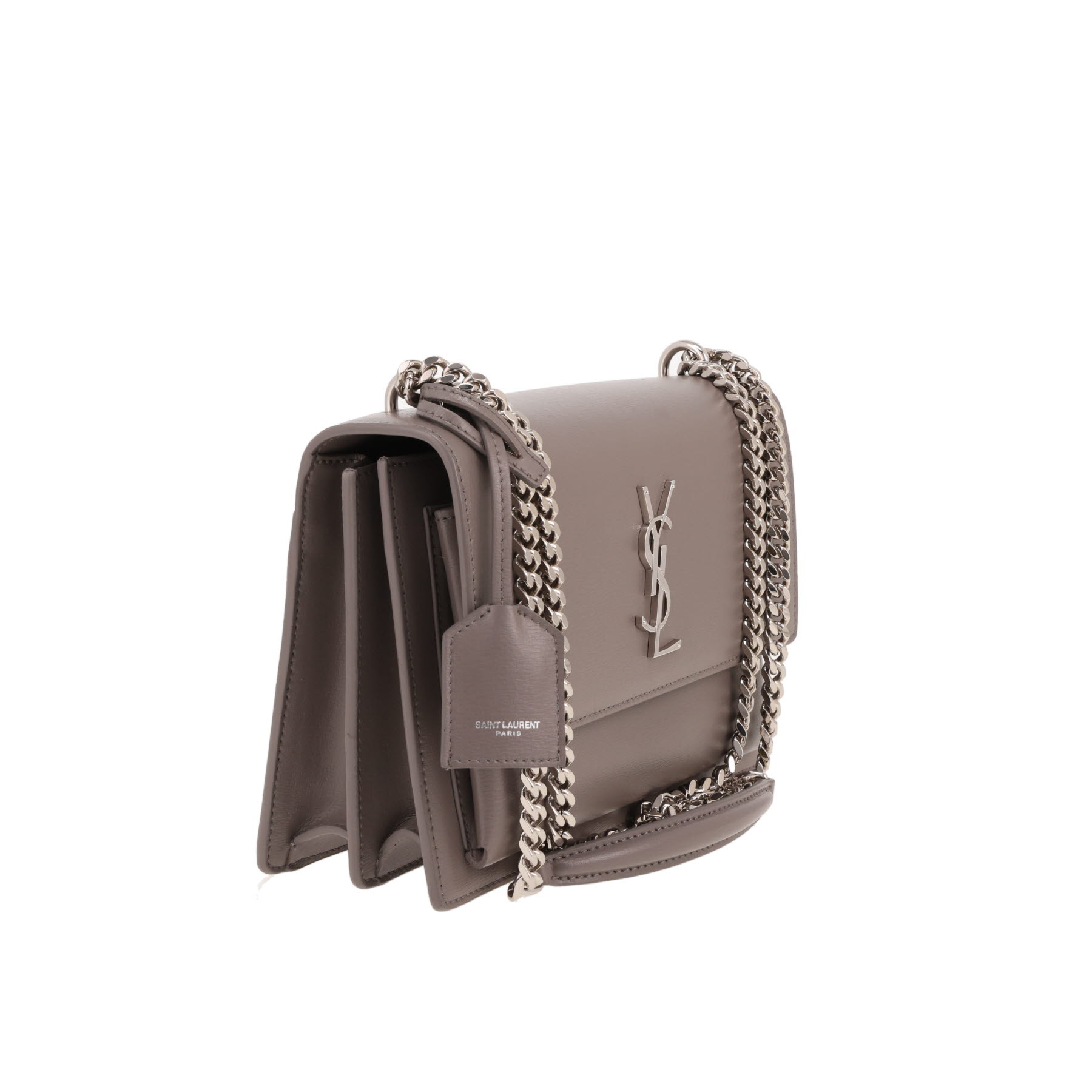 Sac à main Saint Laurent  Sunset en cuir taupe