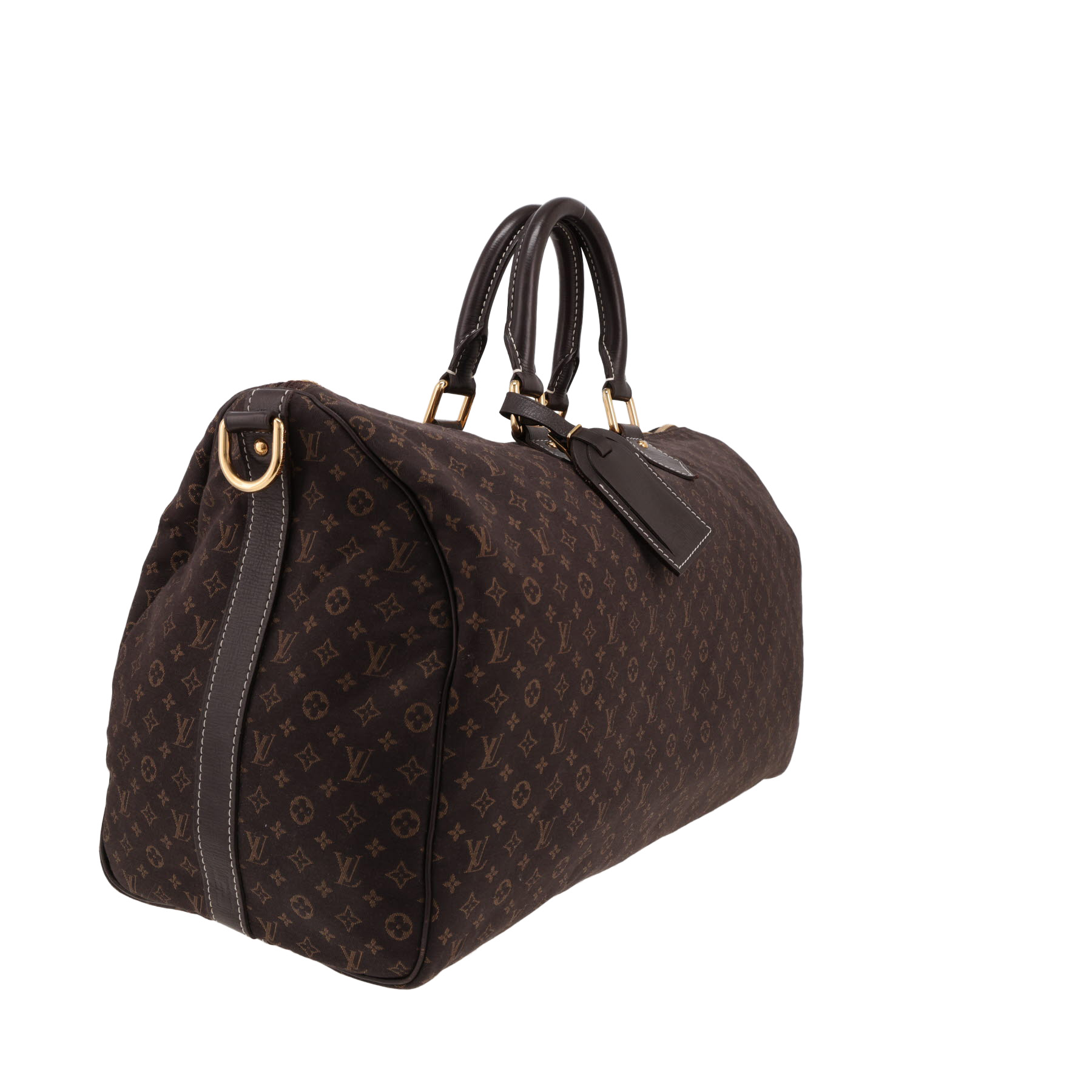 Sac de voyage Louis Vuitton   en toile monogram Idylle marron et cuir marron