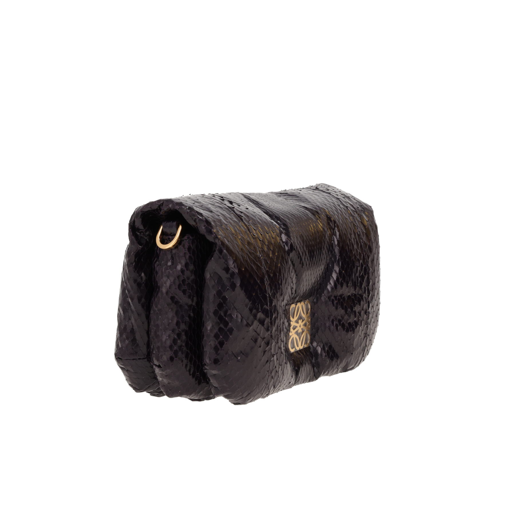Borsa a tracolla Loewe  Goya in pitone plum
