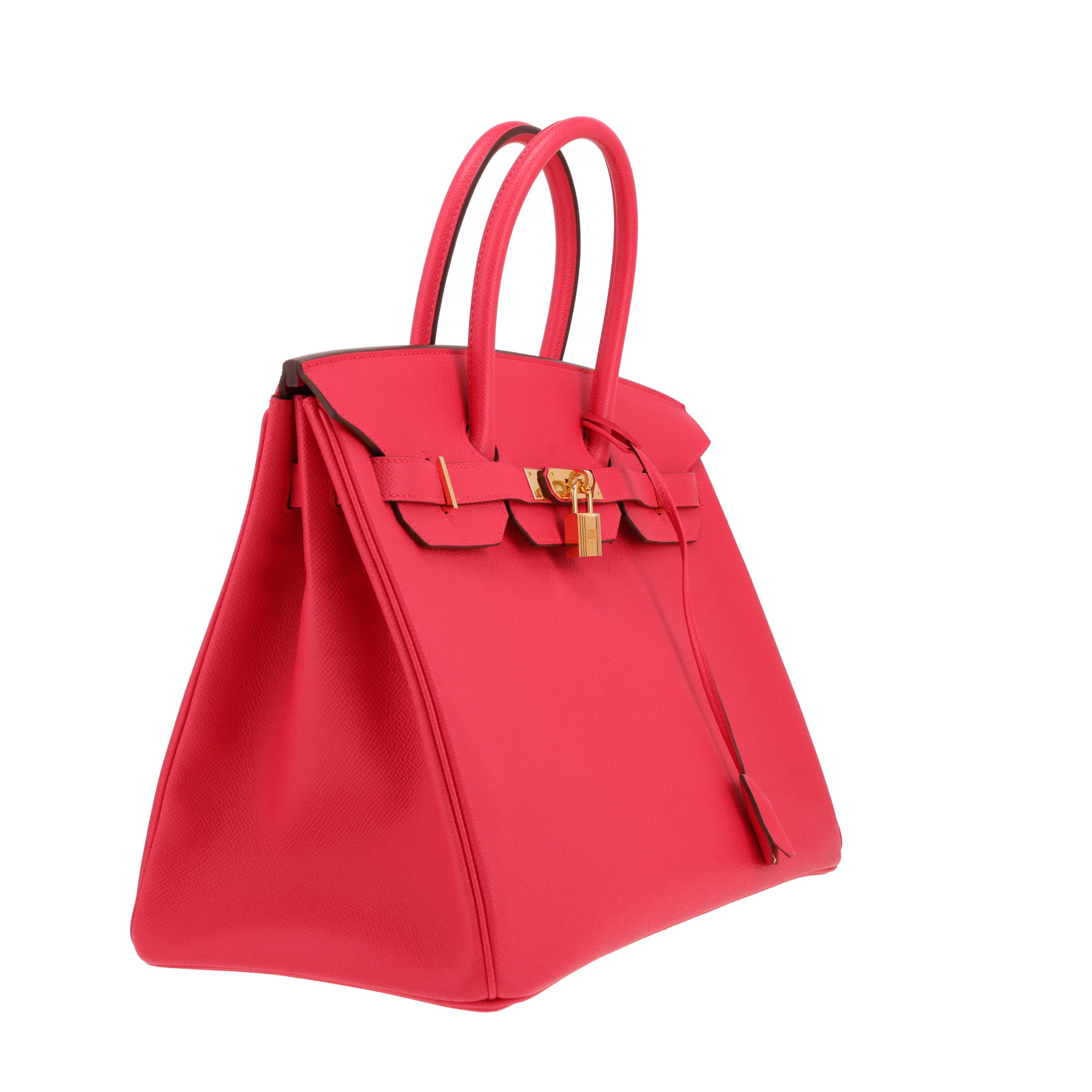 Sac à main Hermès  Birkin 35 cm en cuir epsom Rose extrême