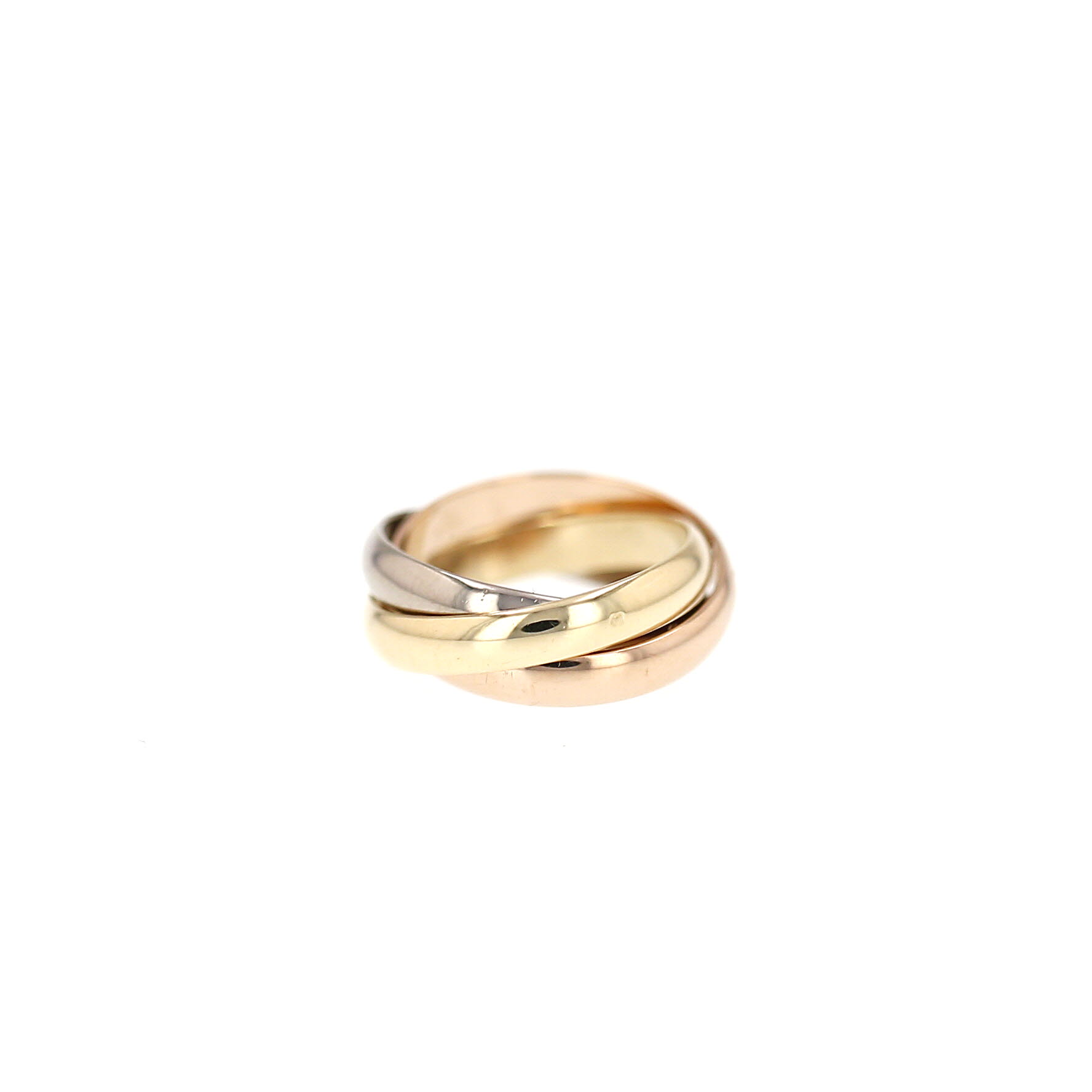 Cartier Trinity ring medium model in three-tone gold, size 51