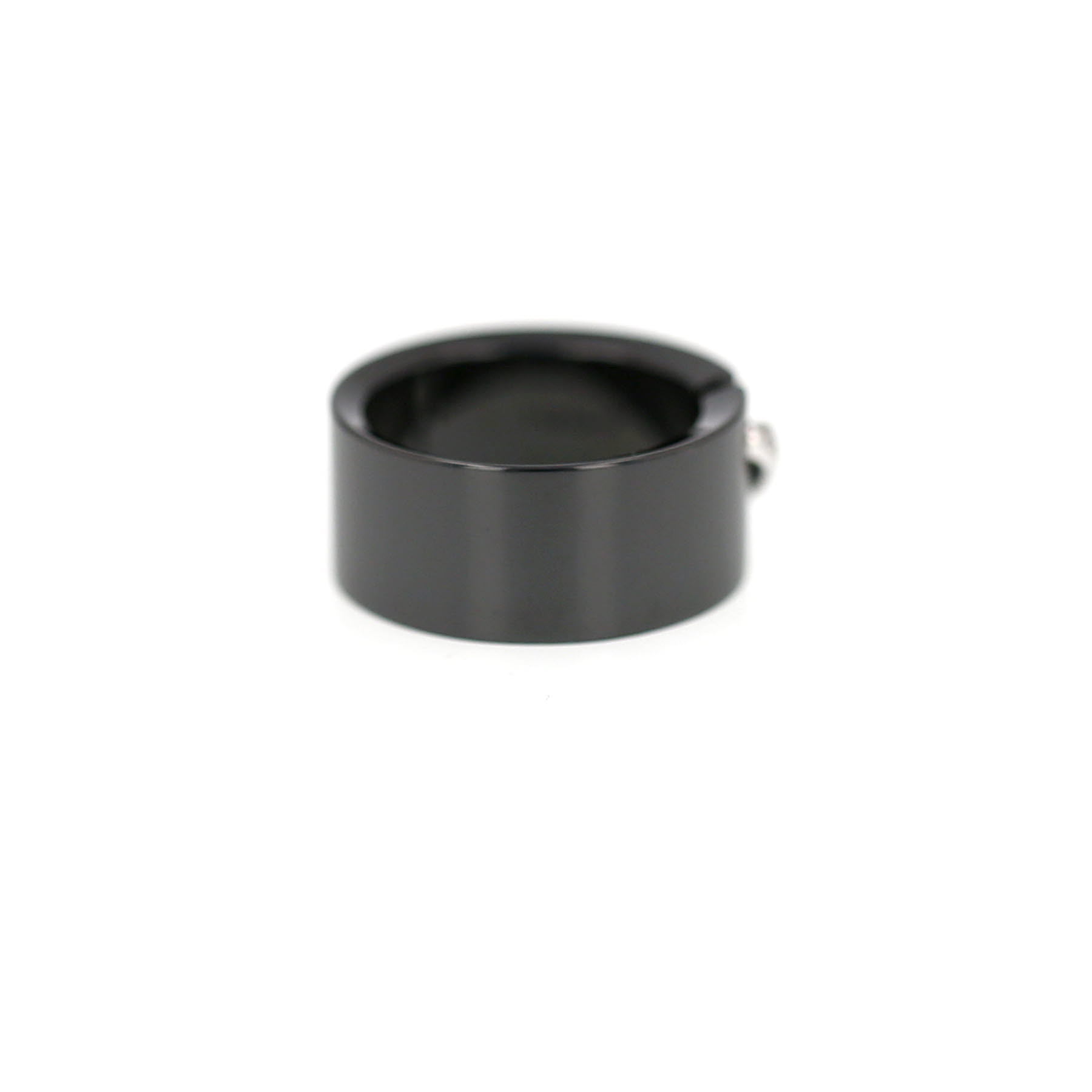 Bague Chaumet Lien grand modèle en or blanc, diamants et céramique noire