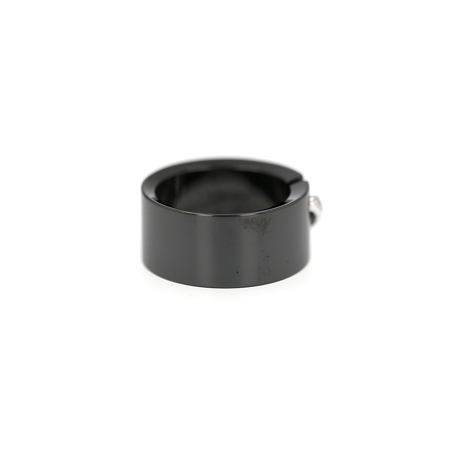 Bague Chaumet Lien grand modèle en or blanc, diamants et céramique noire