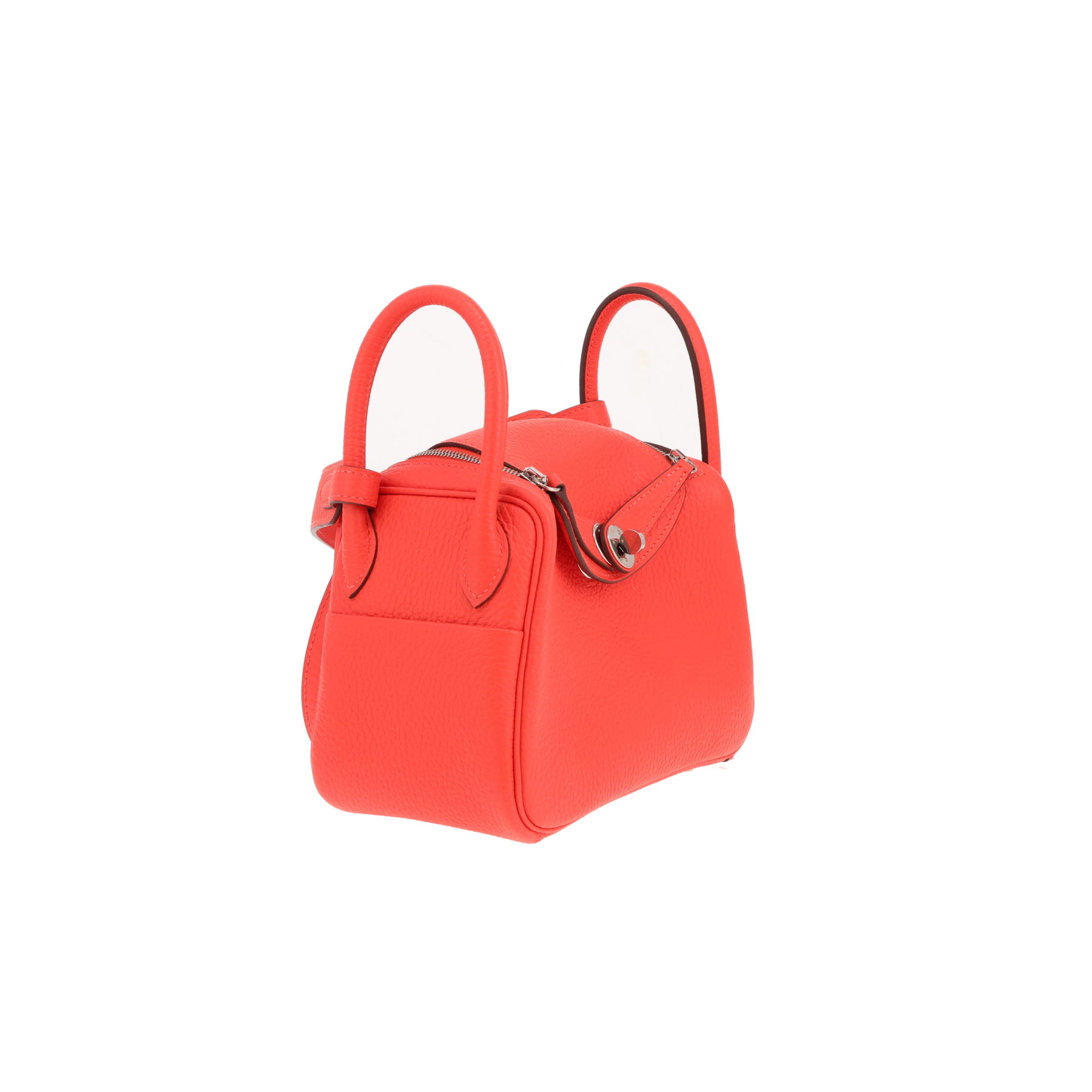 Bolso bandolera Lindy de Hermès en piel Togo naranja
