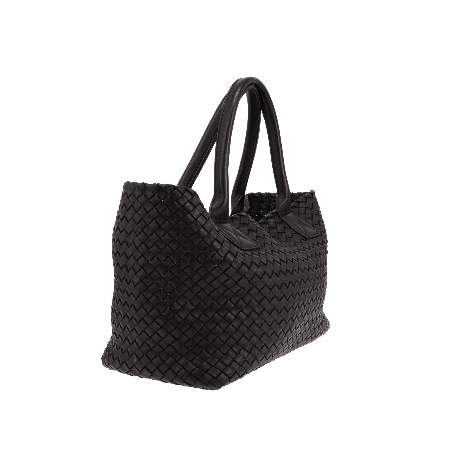 Sac cabas Bottega Veneta  Cabat moyen modèle  en cuir intrecciato noir