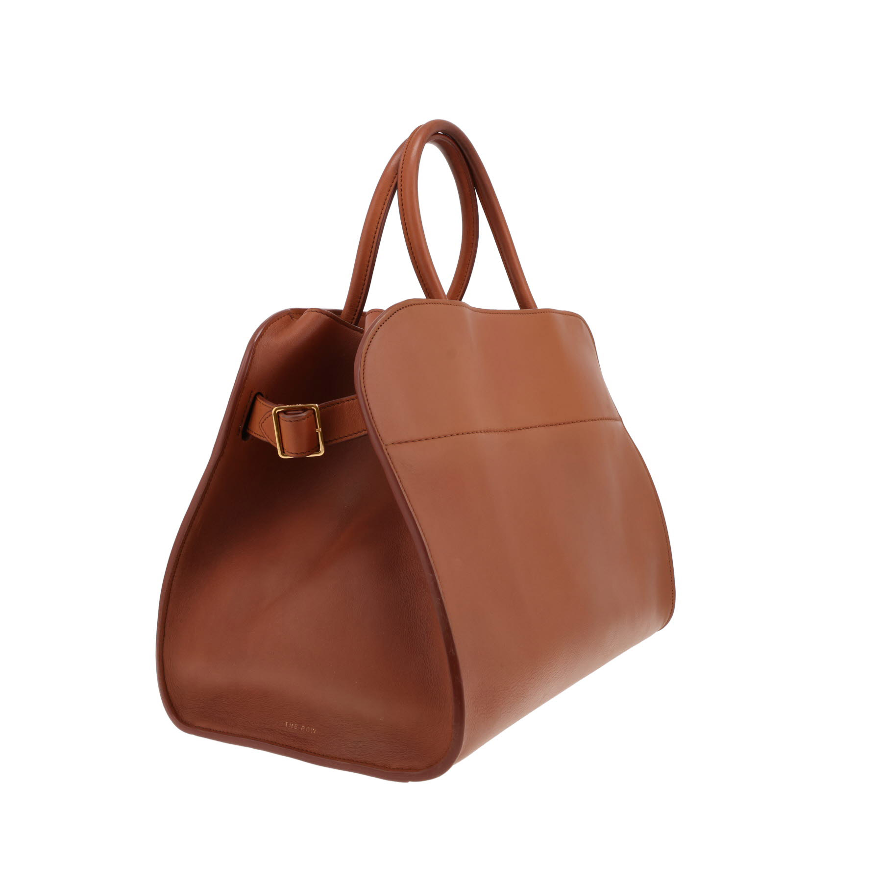 Borsa The Row Soft Margaux 15 in pelle liscia marrone
