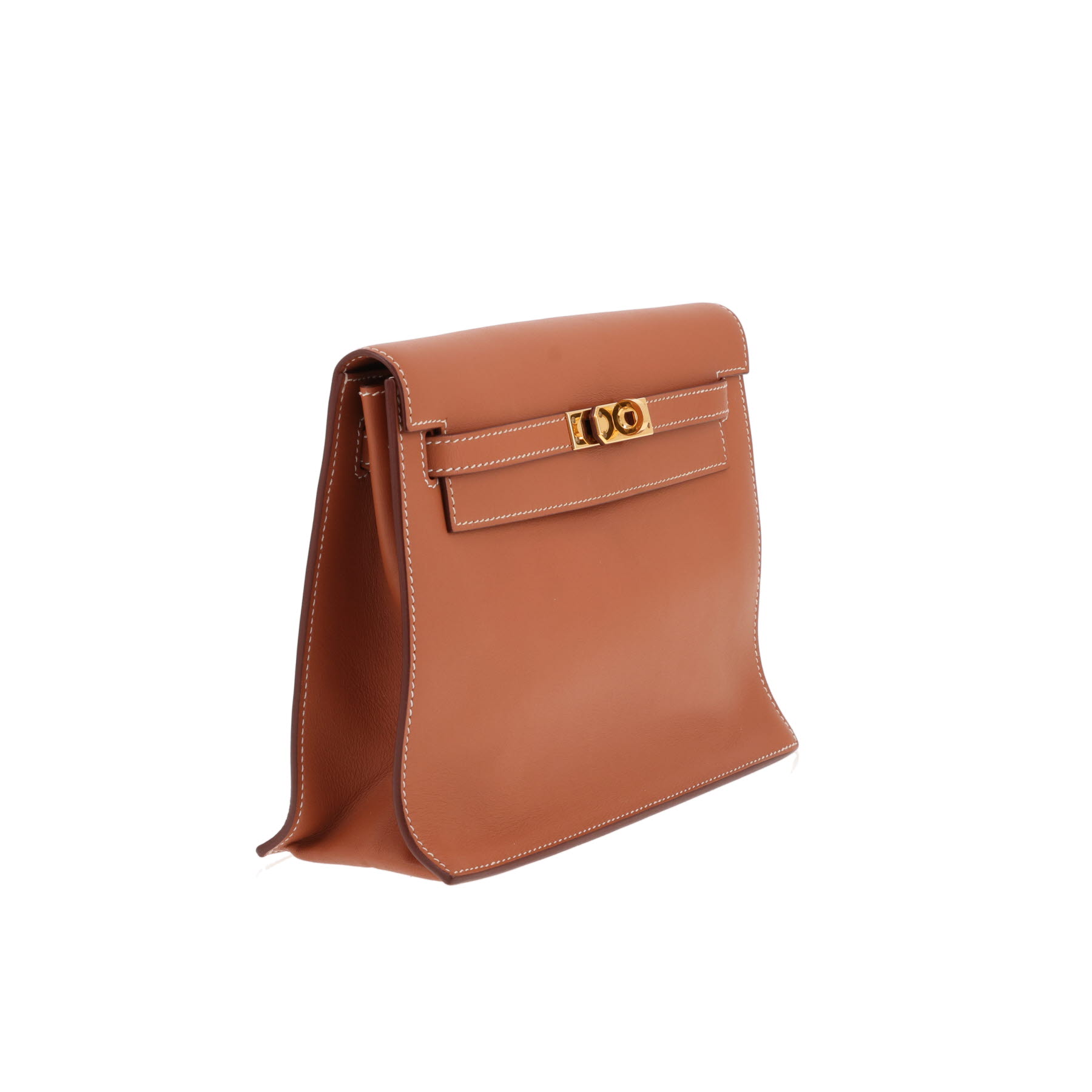 Bolso bandolera Hermès Kelly Danse de piel Swift dorada