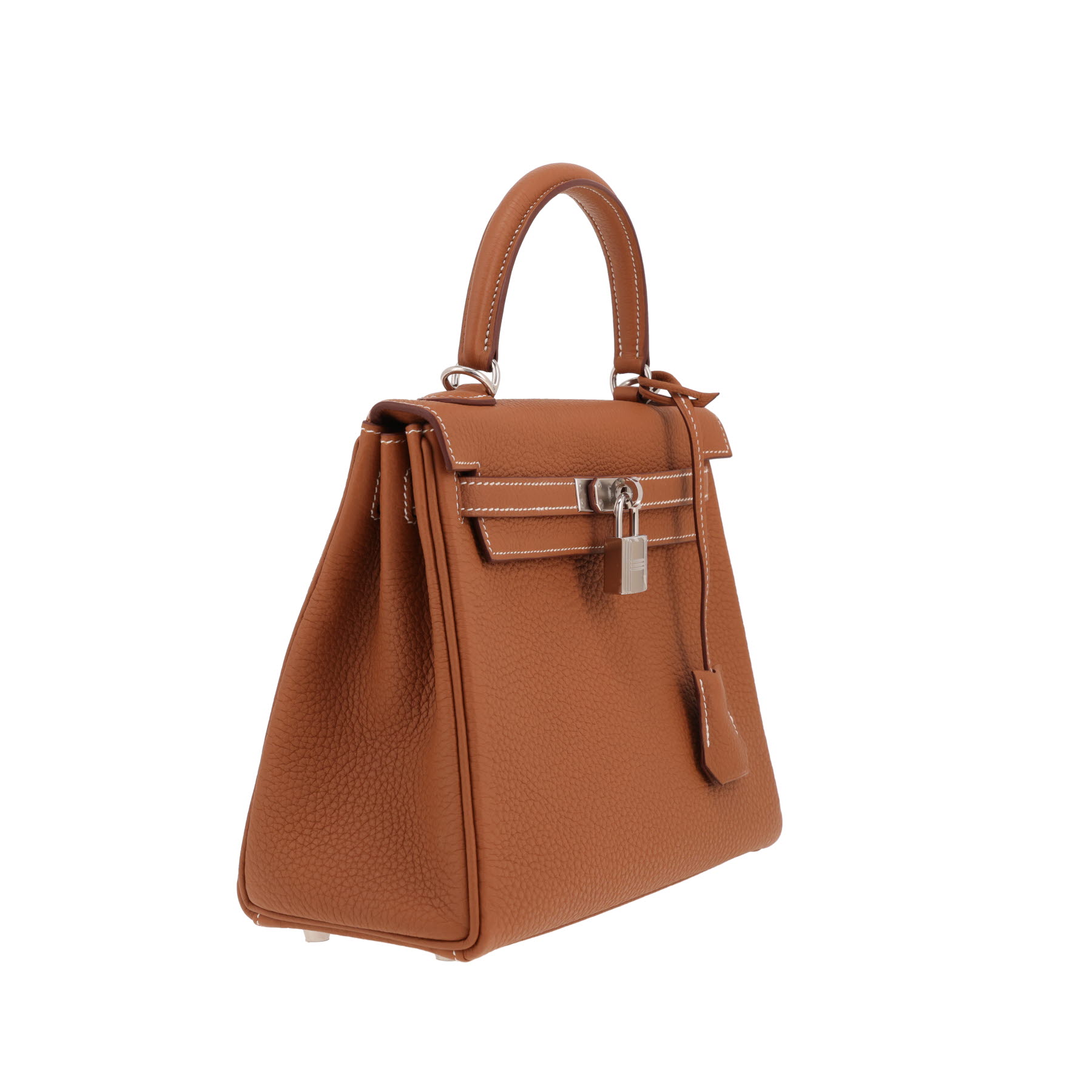 Hermès  Kelly 25 cm handbag  in gold togo leather