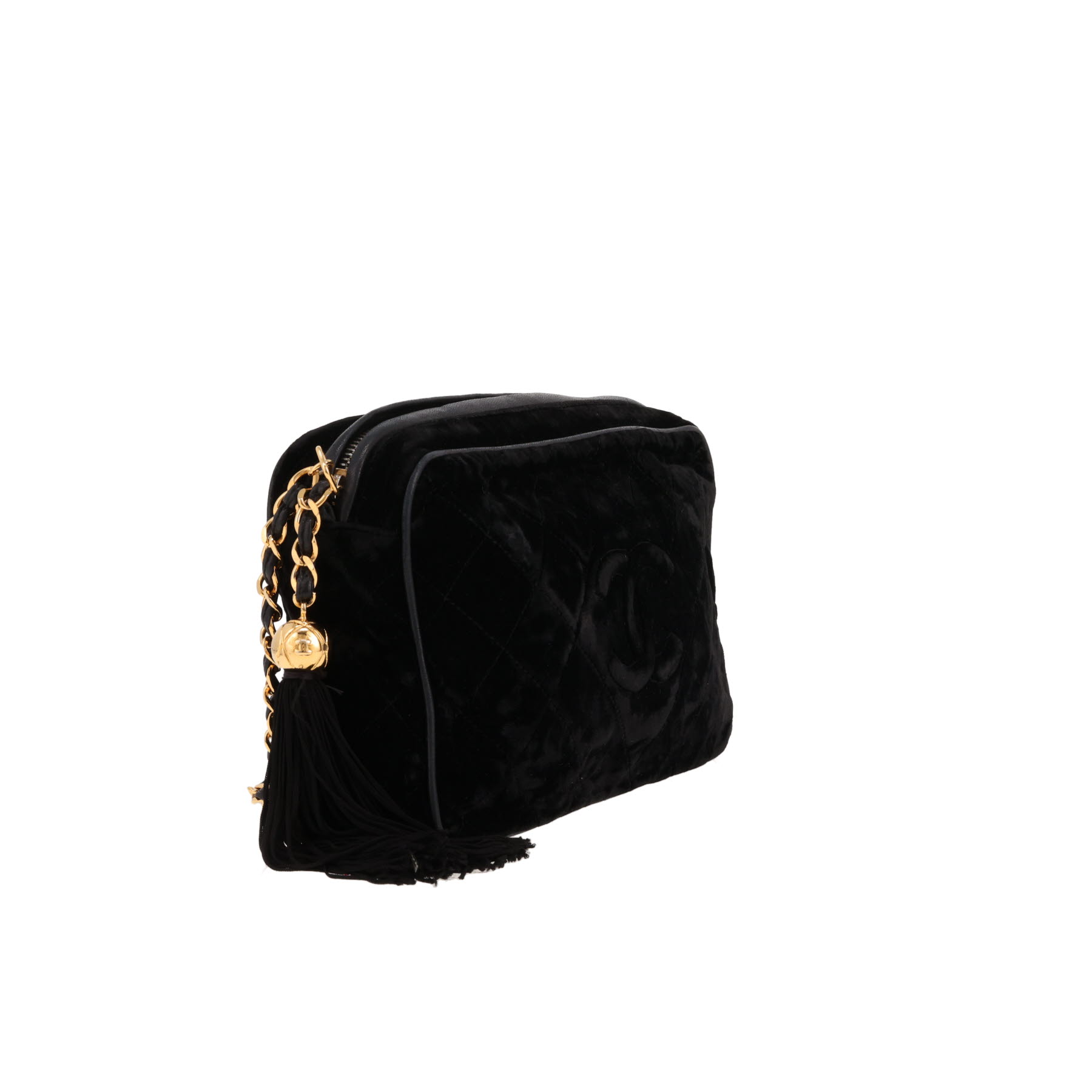 Chanel  Vintage shoulder bag  in black velvet