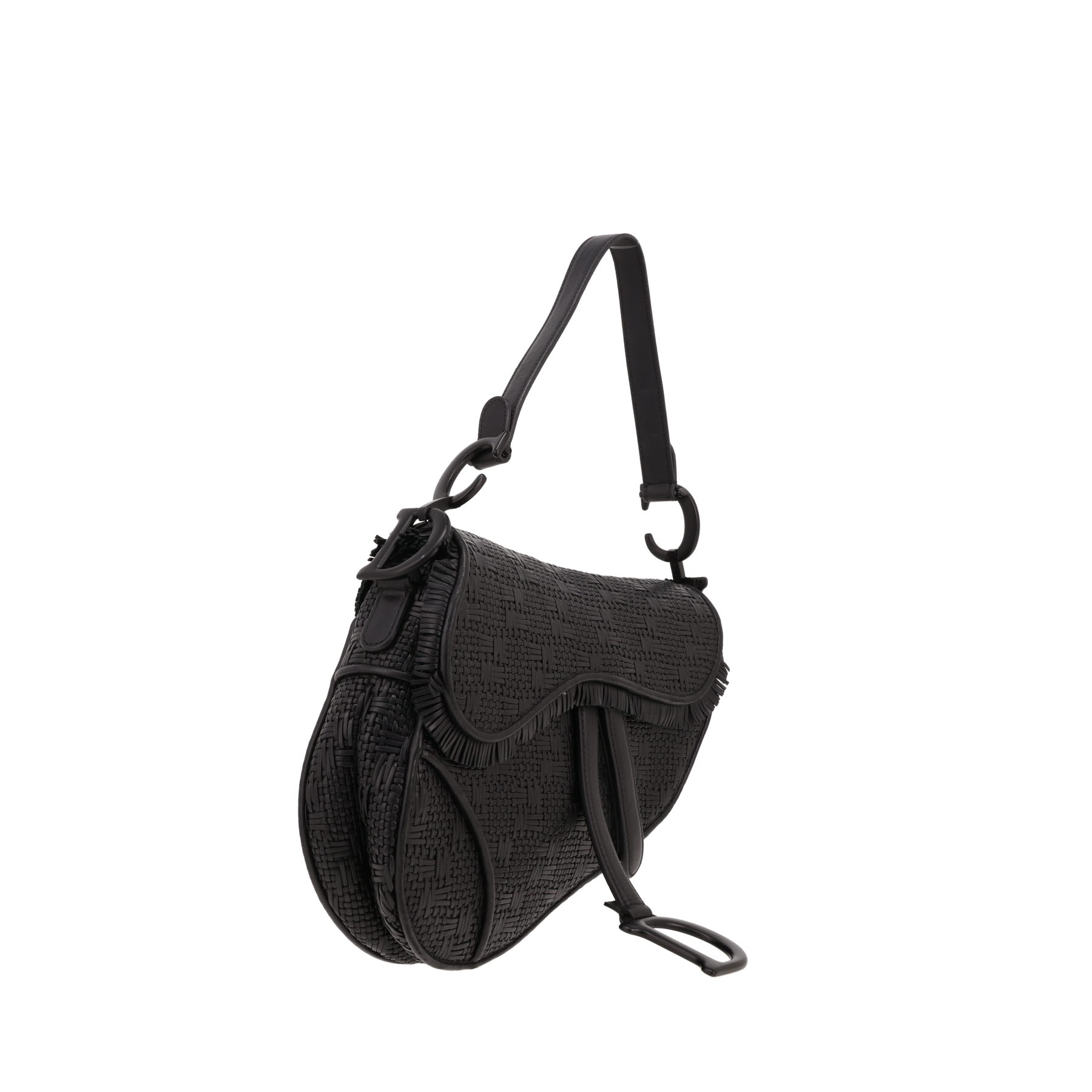Dior  Saddle handbag  in black braided leather