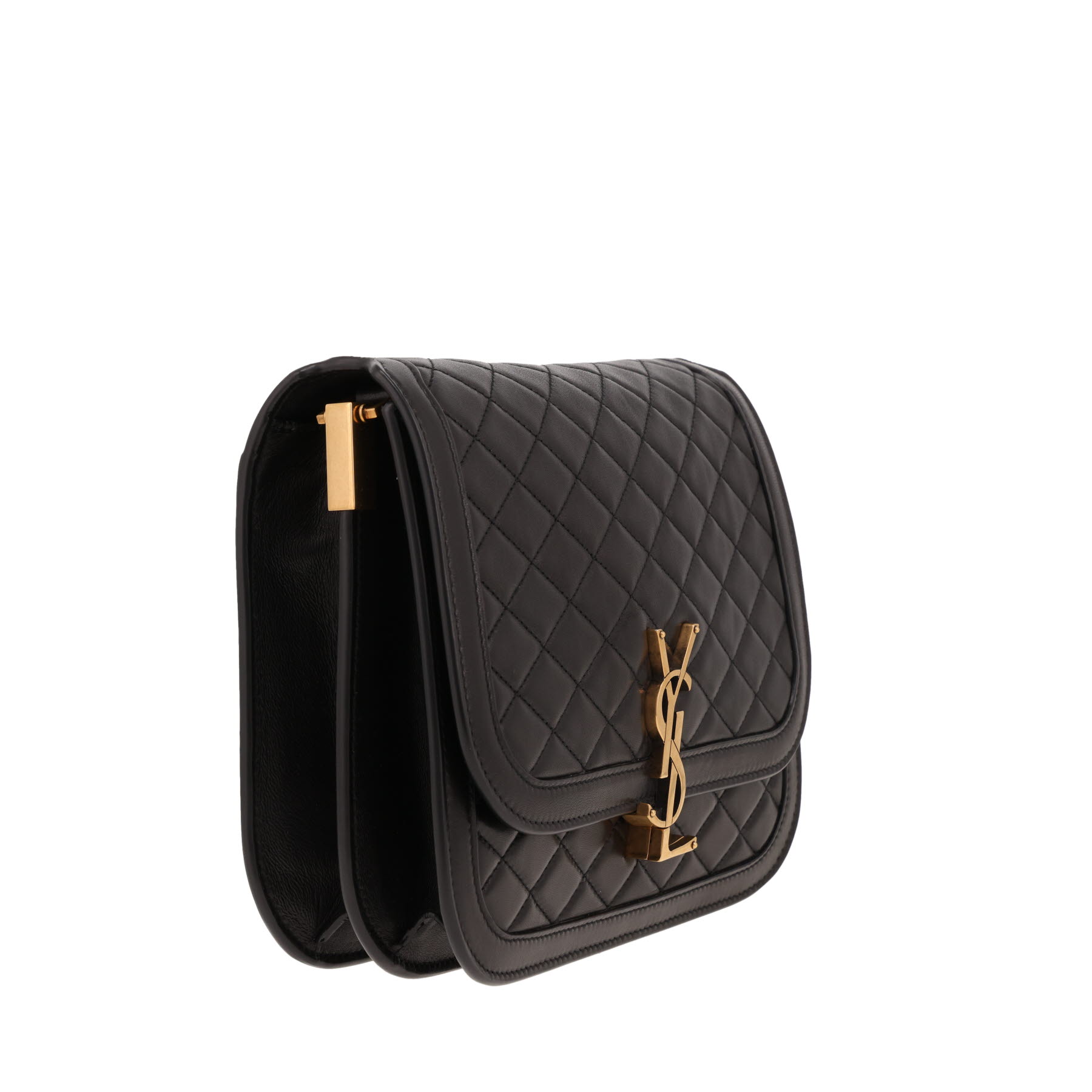 Saint Laurent  Solférino shoulder bag  in black quilted leather