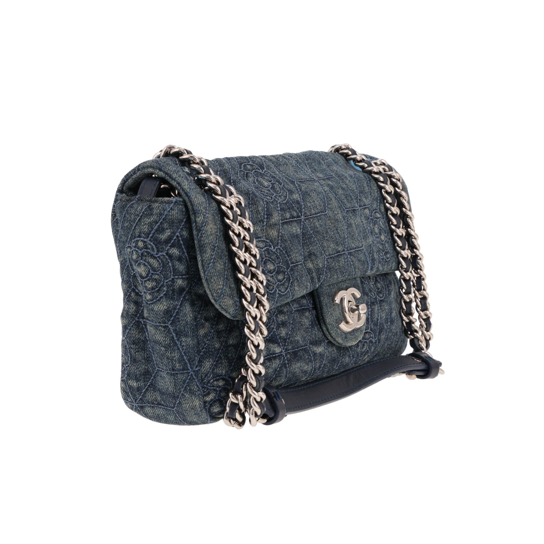 Bolso Chanel «Timeless» de tela vaquera azul