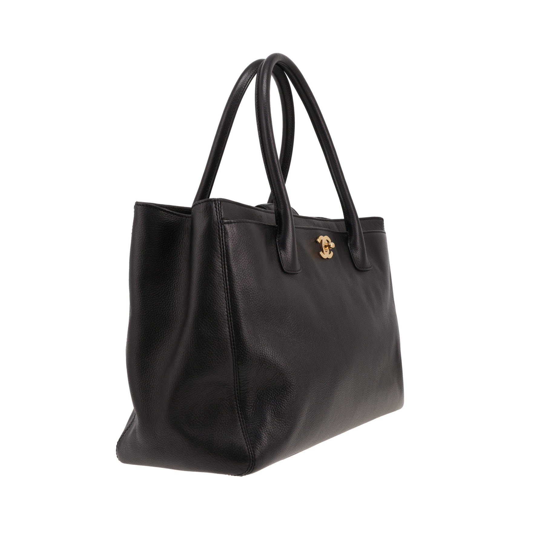 Bolso de mano Chanel  Neo Executive en cuero granulado negro