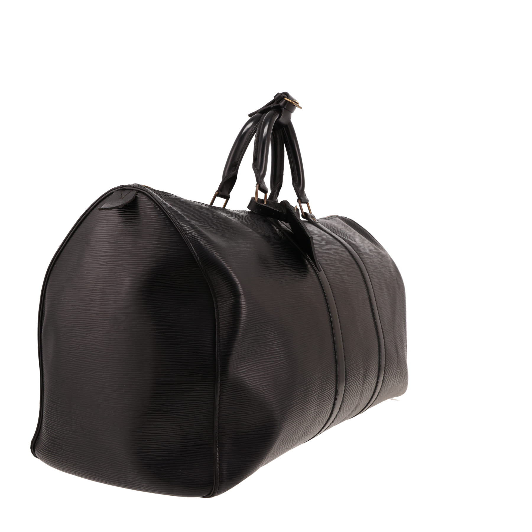 Louis Vuitton  Keepall 55 travel bag  in black epi leather