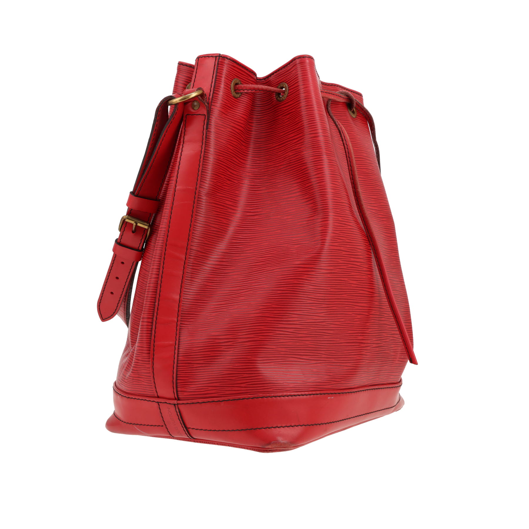 Louis Vuitton Noé handbag in red Épi leather