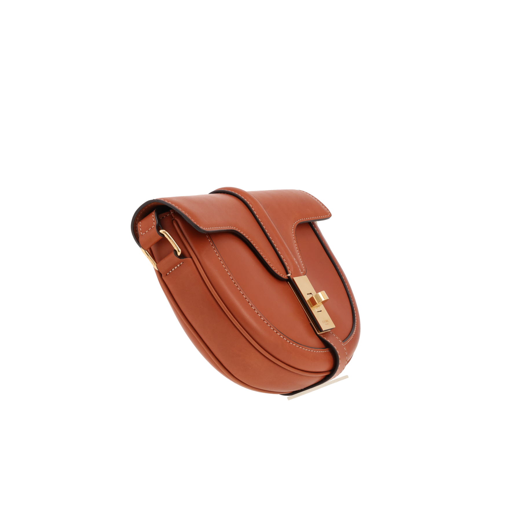 Celine 16 Besace brown leather shoulder bag