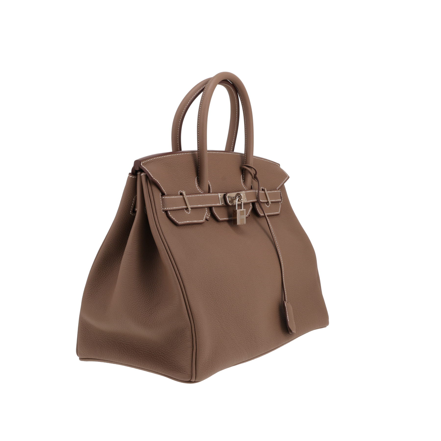 Bolso Hermès Birkin de 35 cm en piel Togo Étoupe color paja