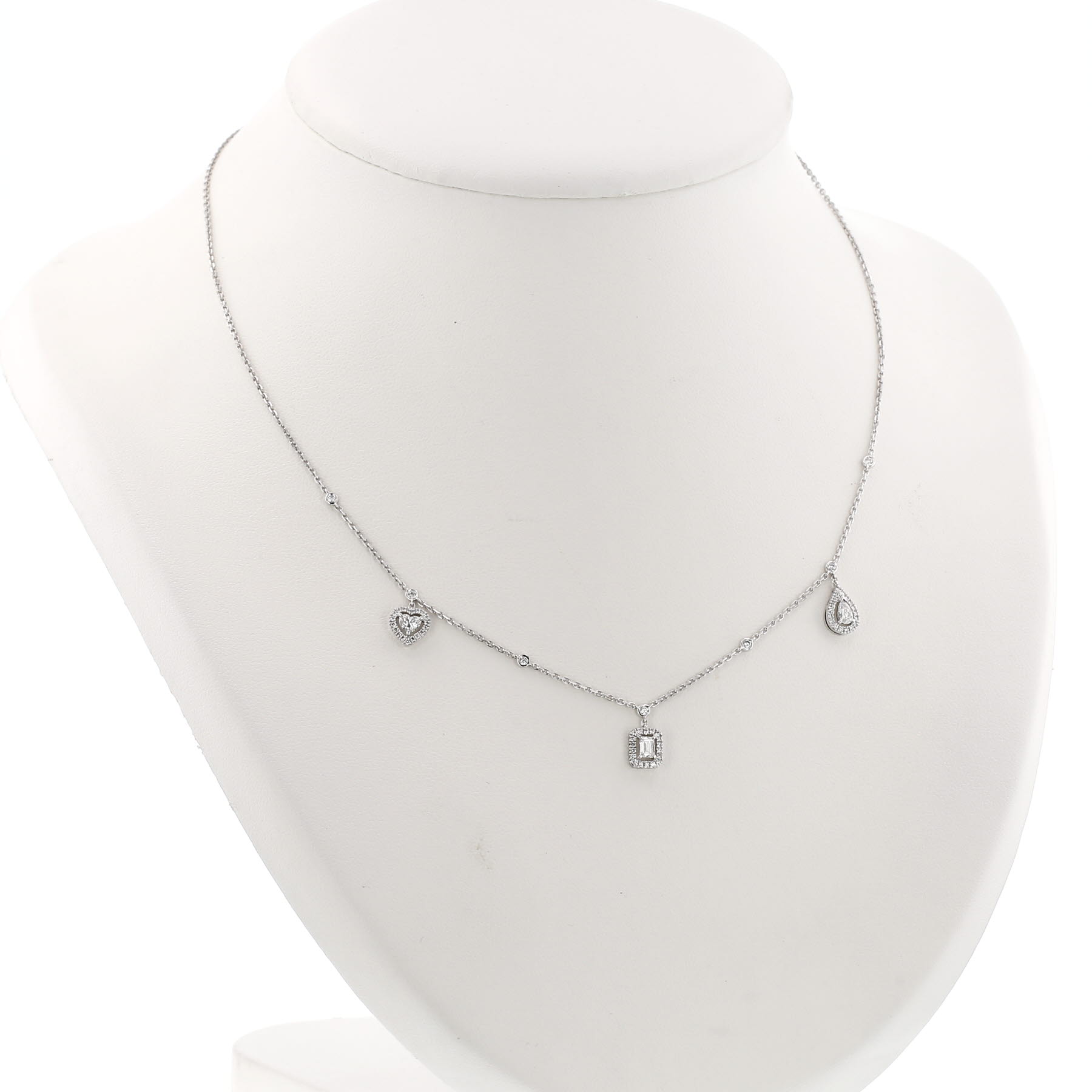 Collier Messika My Twin en or blanc et diamants