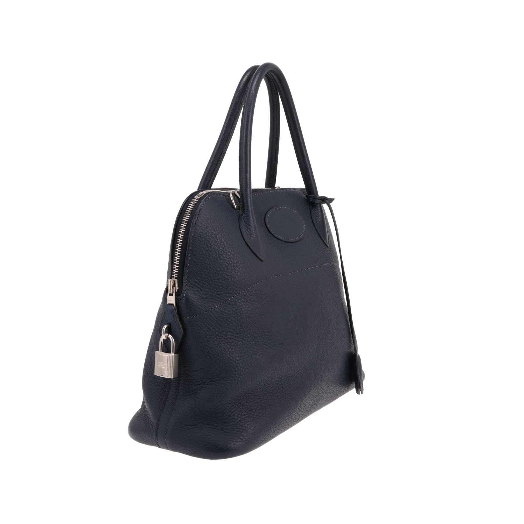 Hermès Bolide 31 cm handbag in Bleu Indigo Togo leather