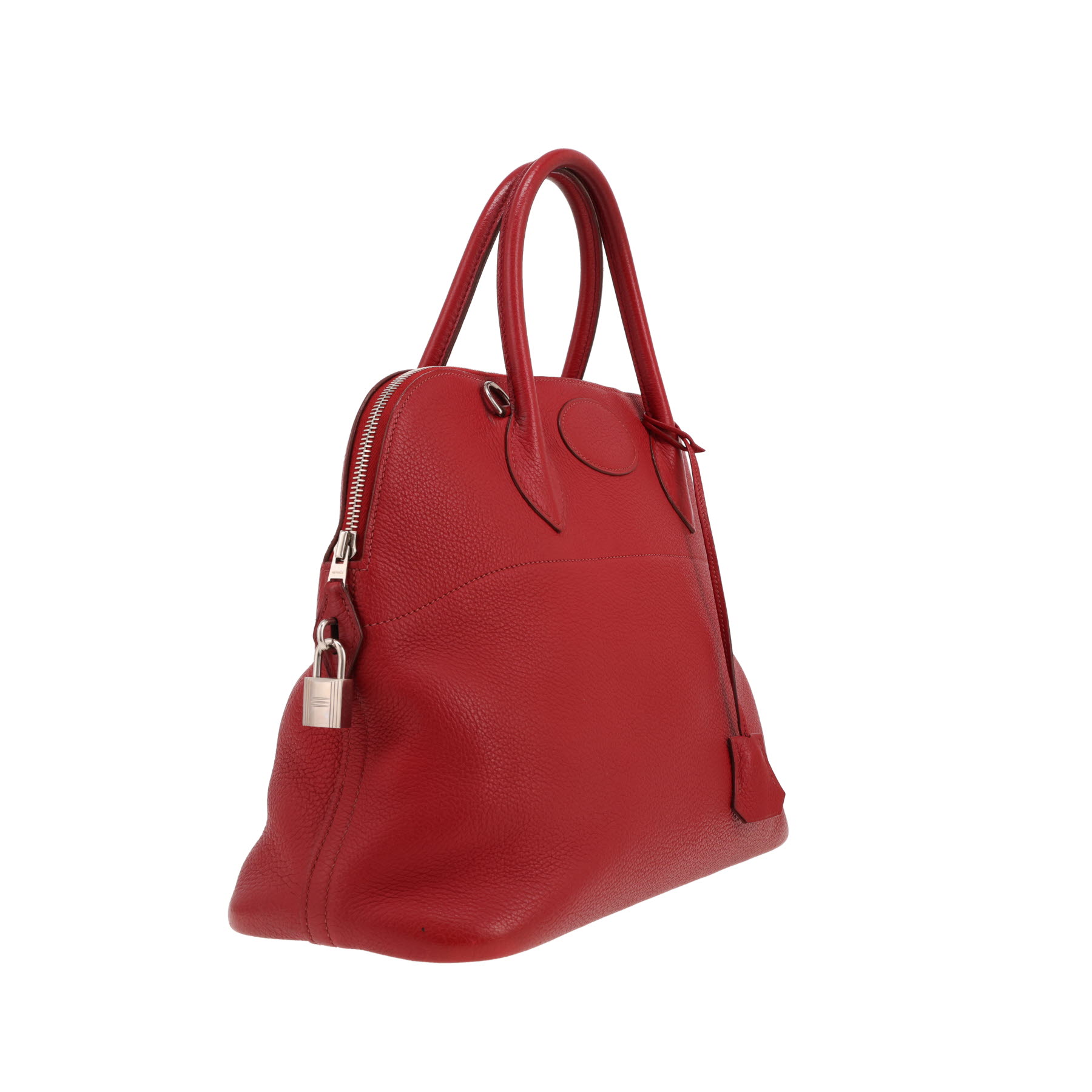 Hermès Bolide 35 cm handbag in red Togo leather
