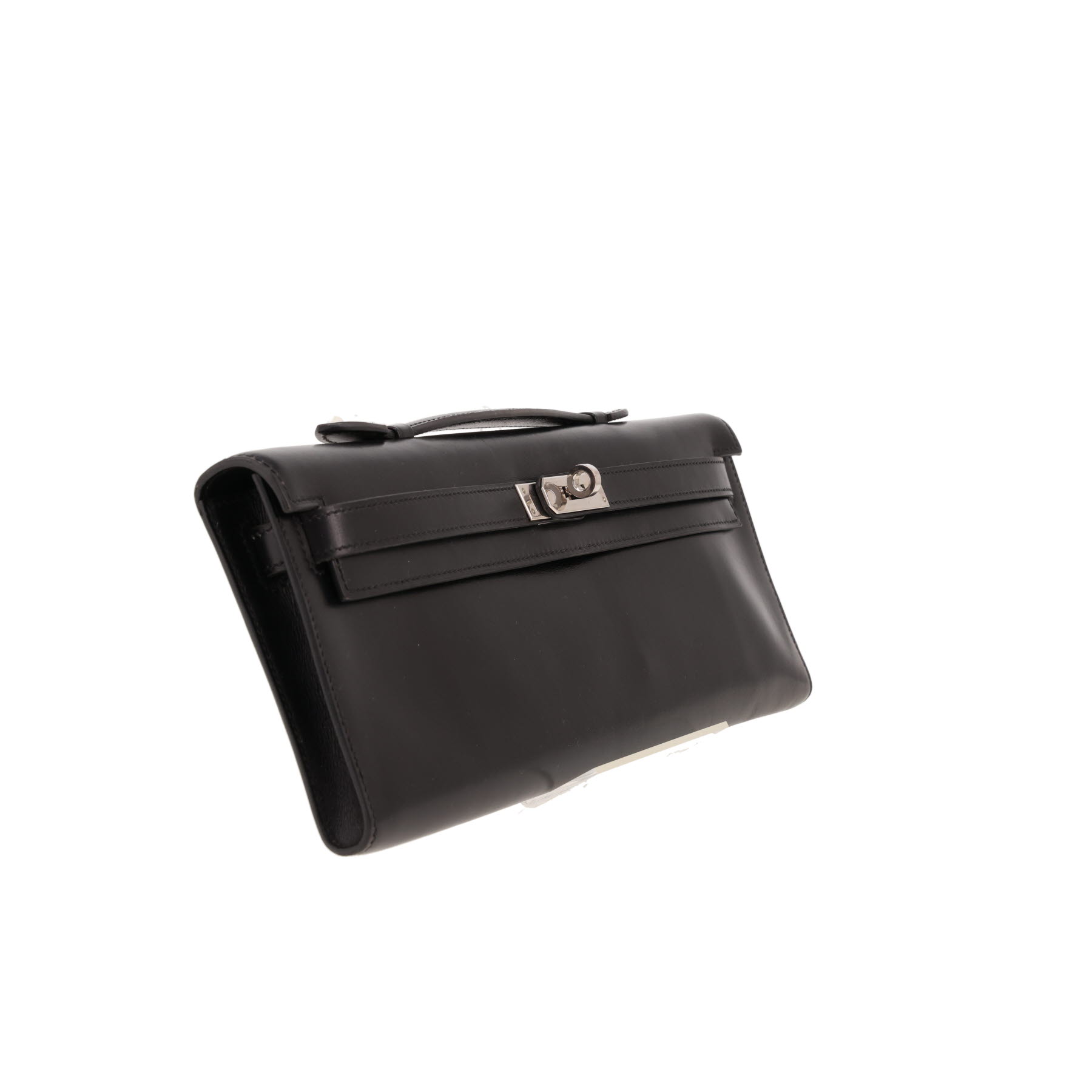 Bolso Hermès Kelly Cut de piel negra tipo «box»
