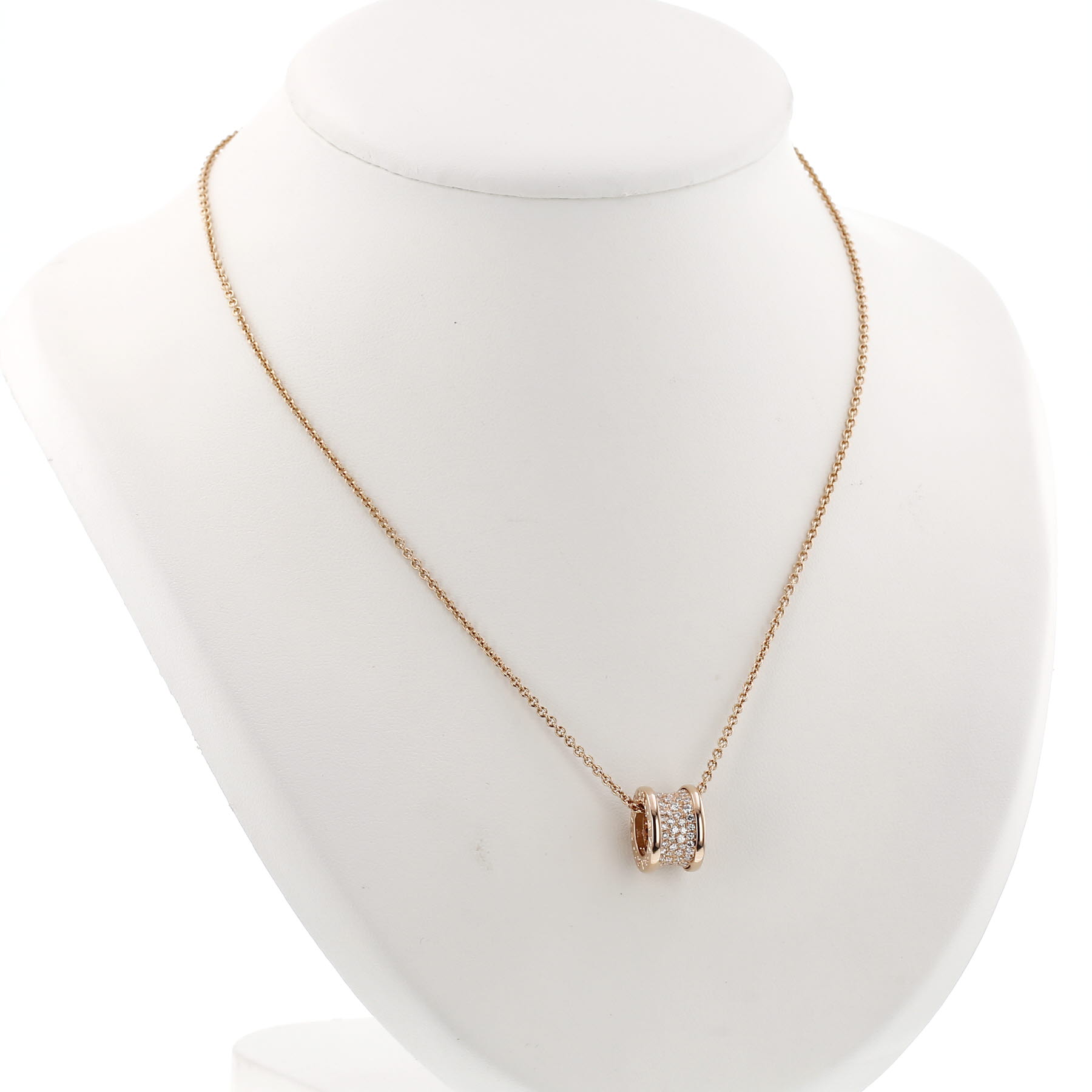 Bulgari B.Zero1 pendant in rose gold and diamonds