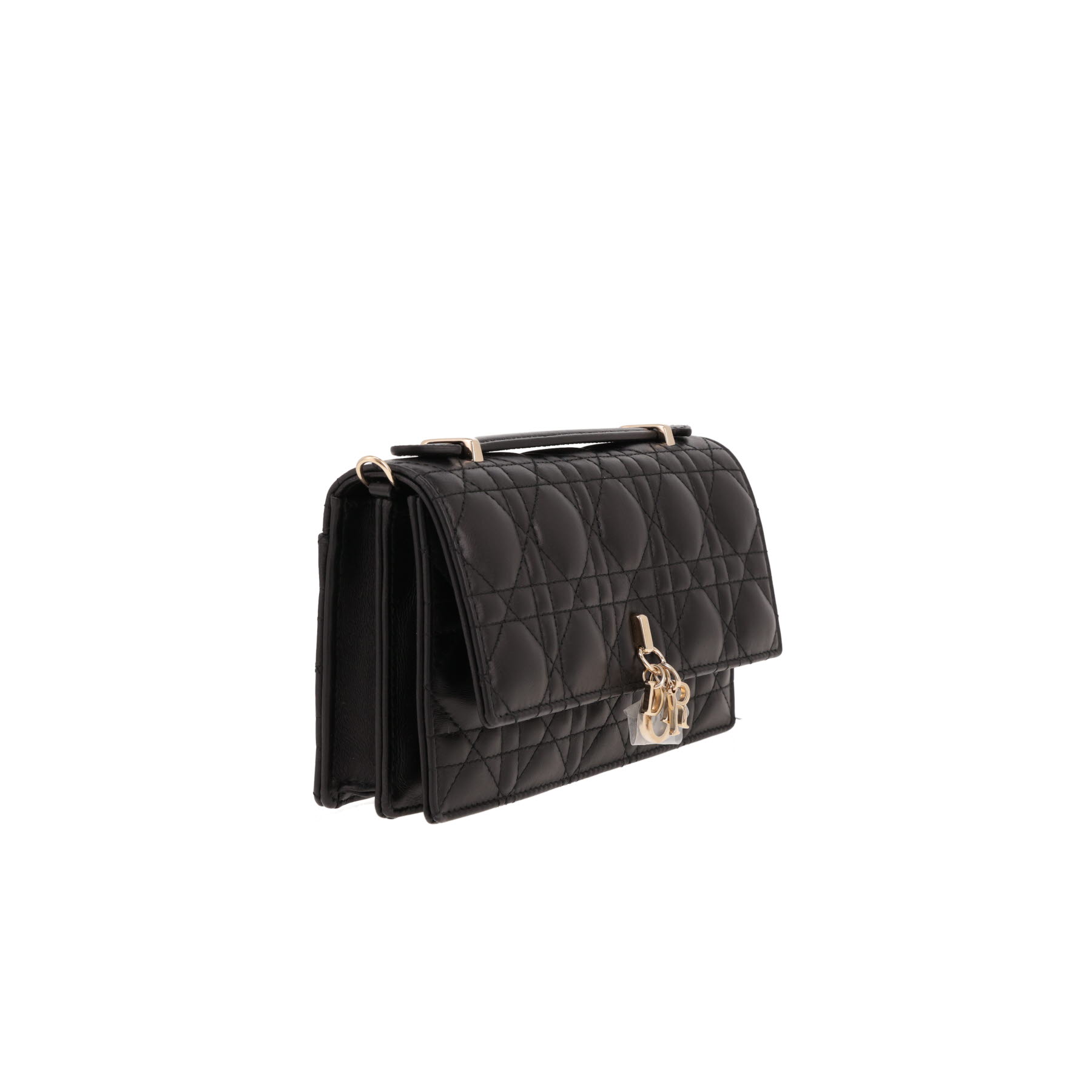Dior  My Dior mini  handbag/clutch  in black leather cannage