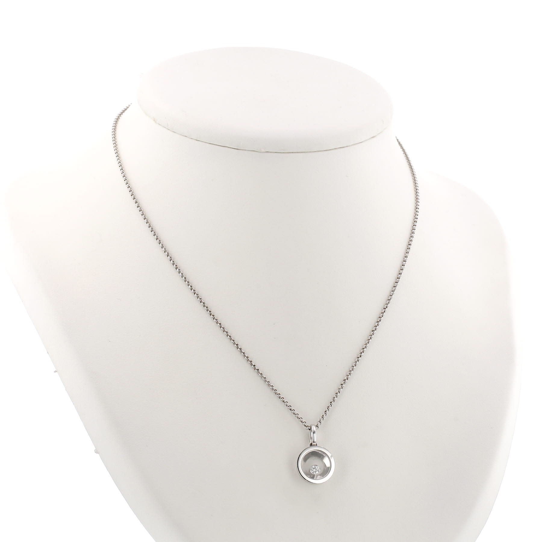 Ciondolo Chopard Happy Diamonds Icon in oro bianco e diamanti