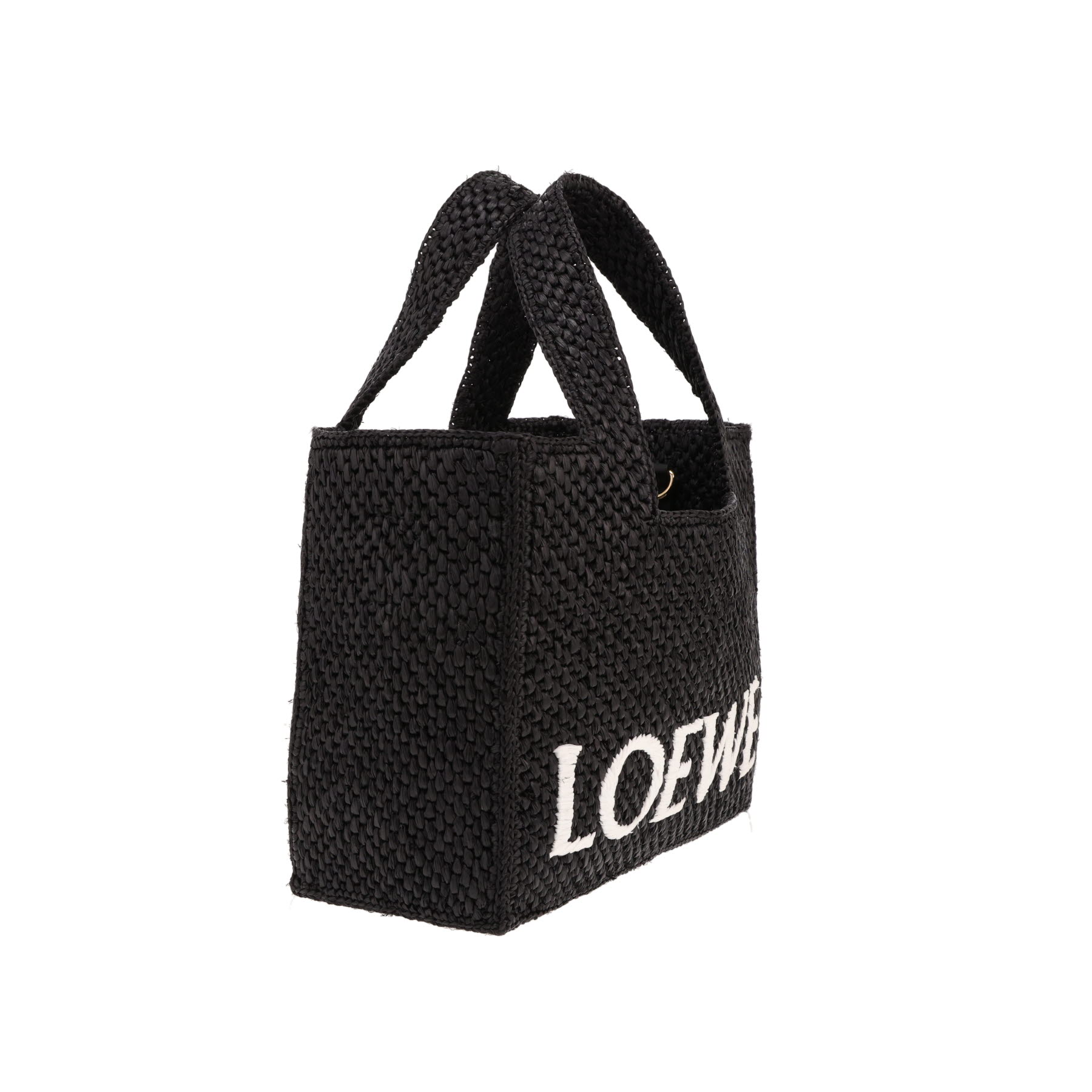 Loewe tote bag in black raffia