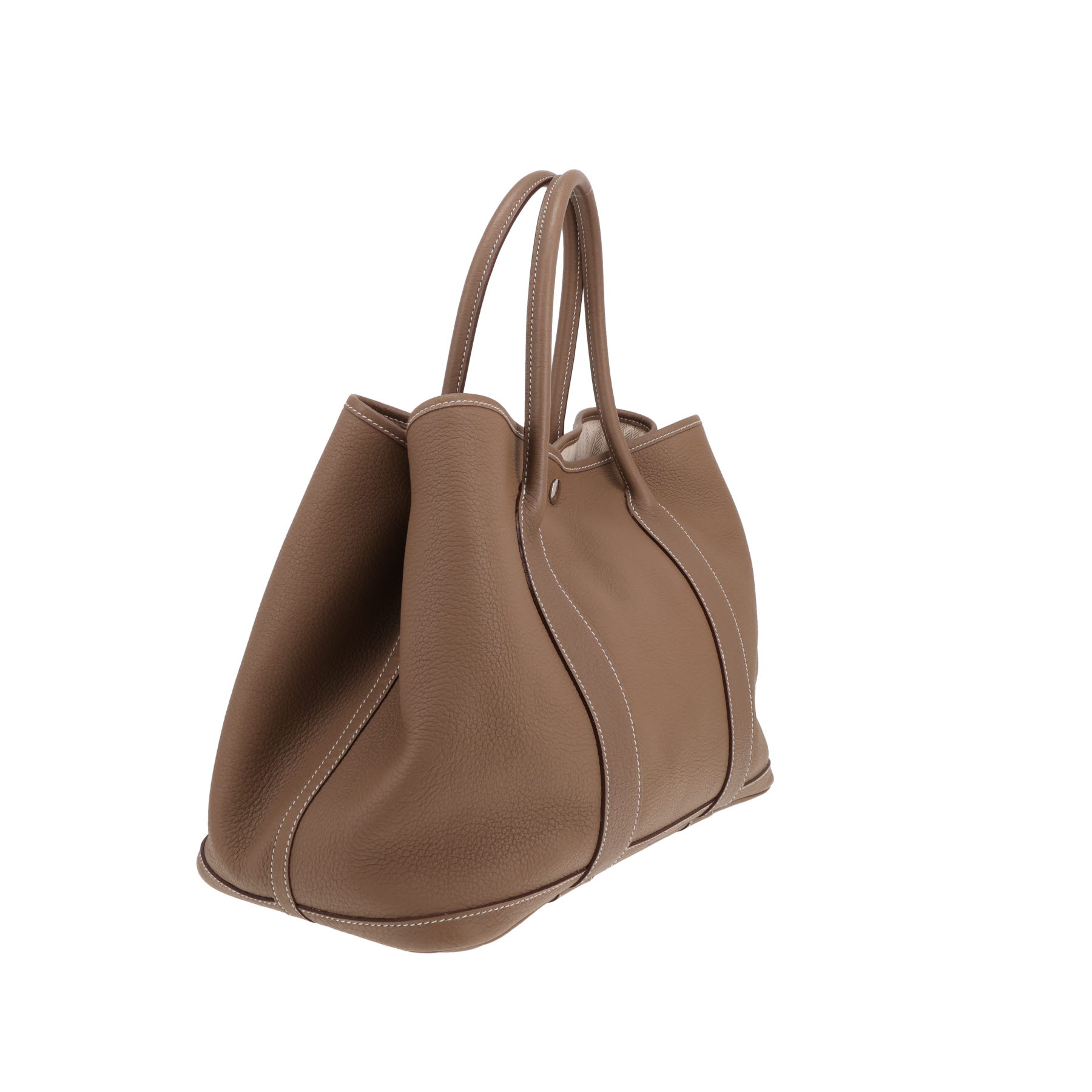 Bolso de mano Hermès «Garden Party» de 36 cm, de piel Togo Étoupe color paja