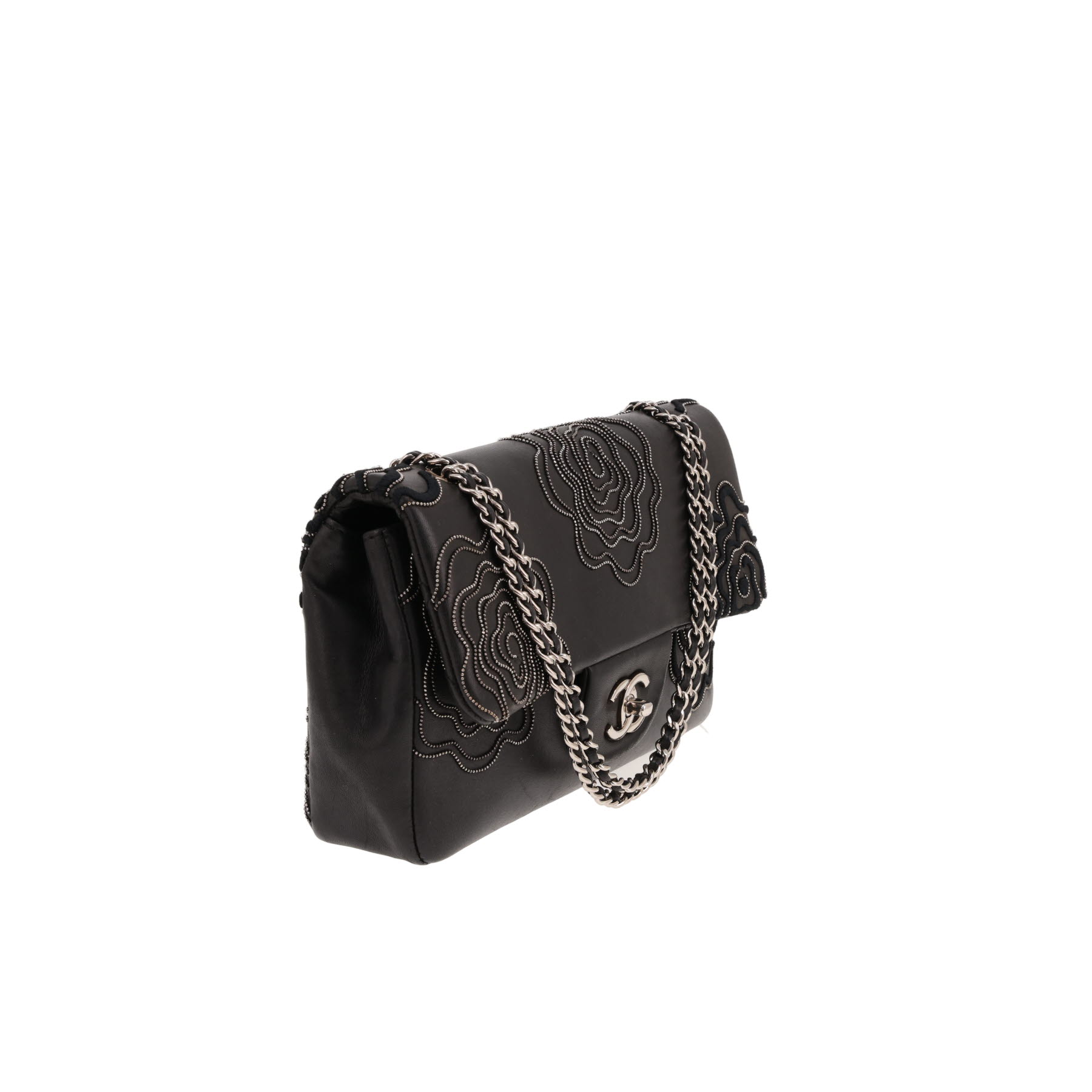 Chanel Timeless Classic handbag in black leather