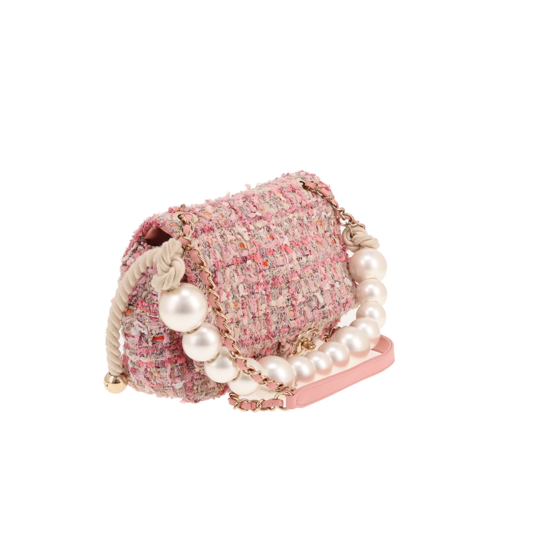 Chanel Timeless handbag in pink tweed