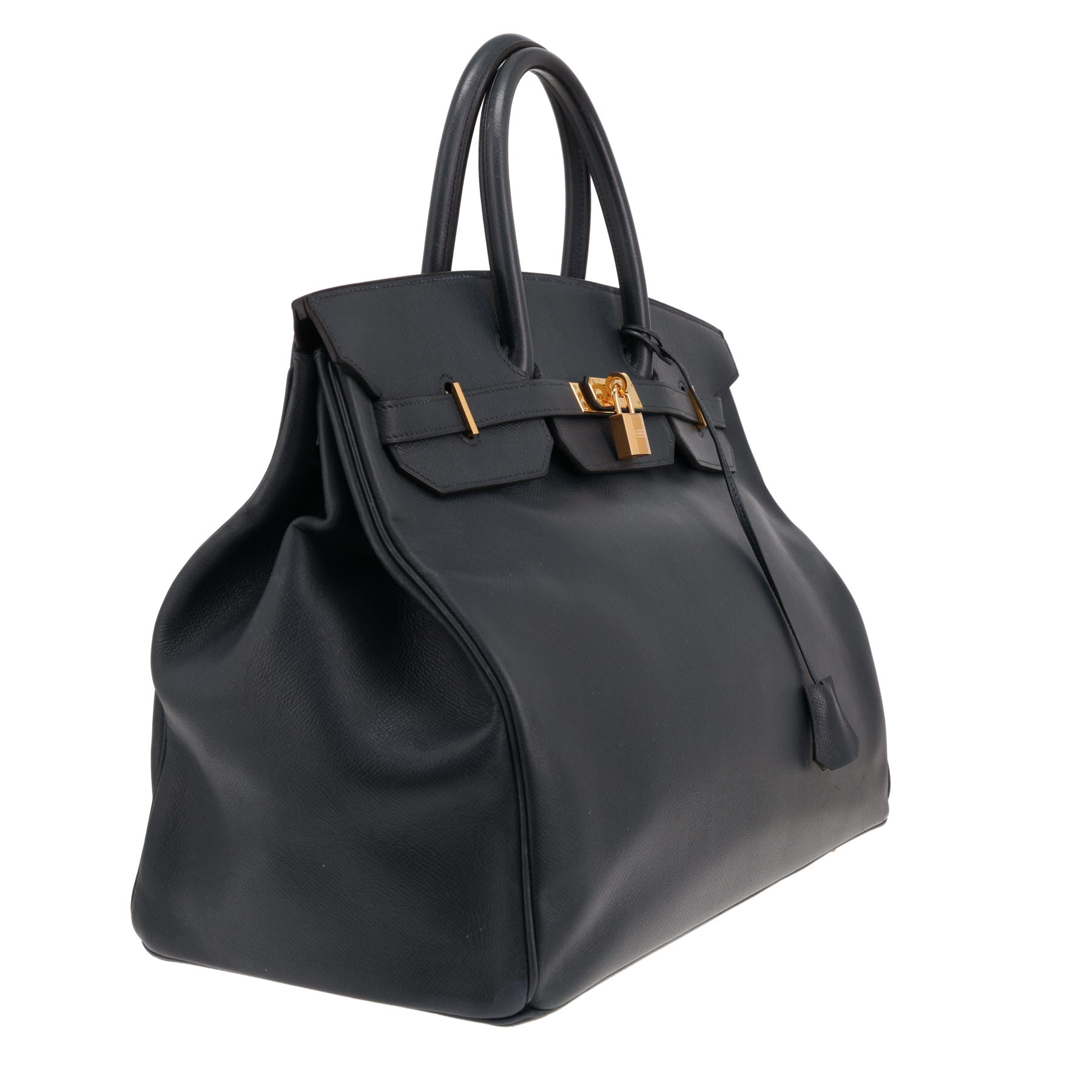 Sac à main Hermès  Birkin 40 cm en cuir Courchevel bleu